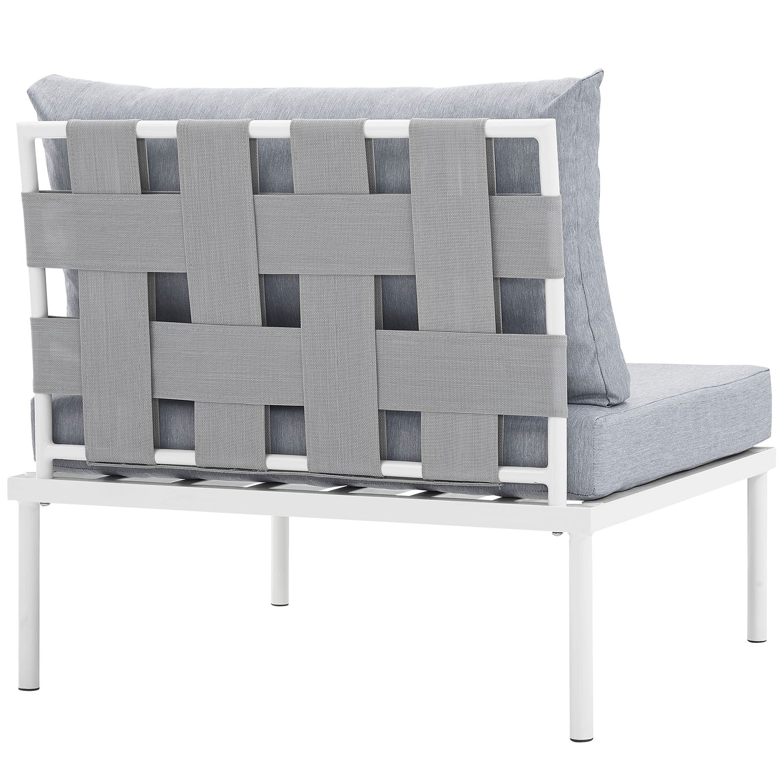Harmony Armless Outdoor Patio Aluminum Chair - Image 10