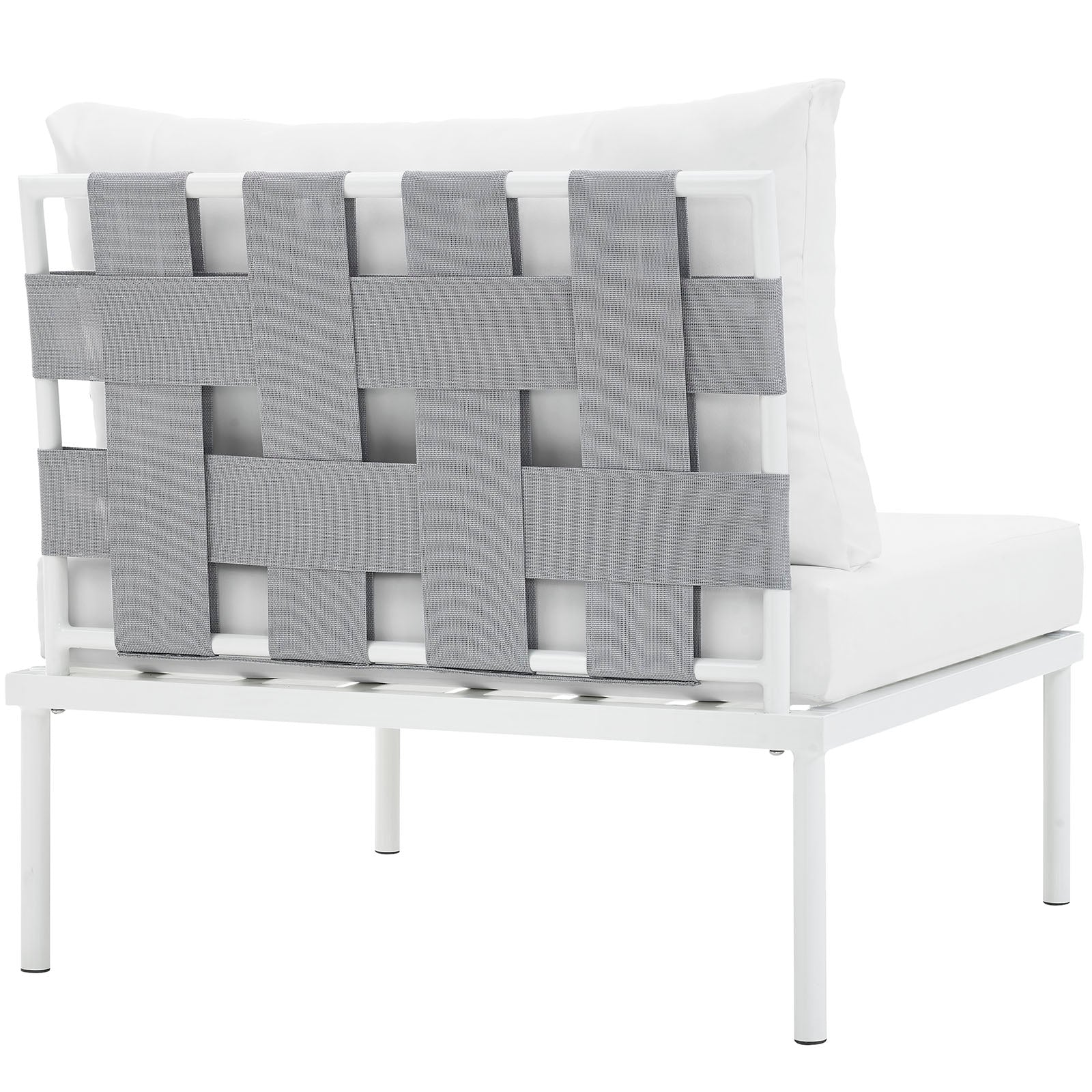 Harmony Armless Outdoor Patio Aluminum Chair - Image 20