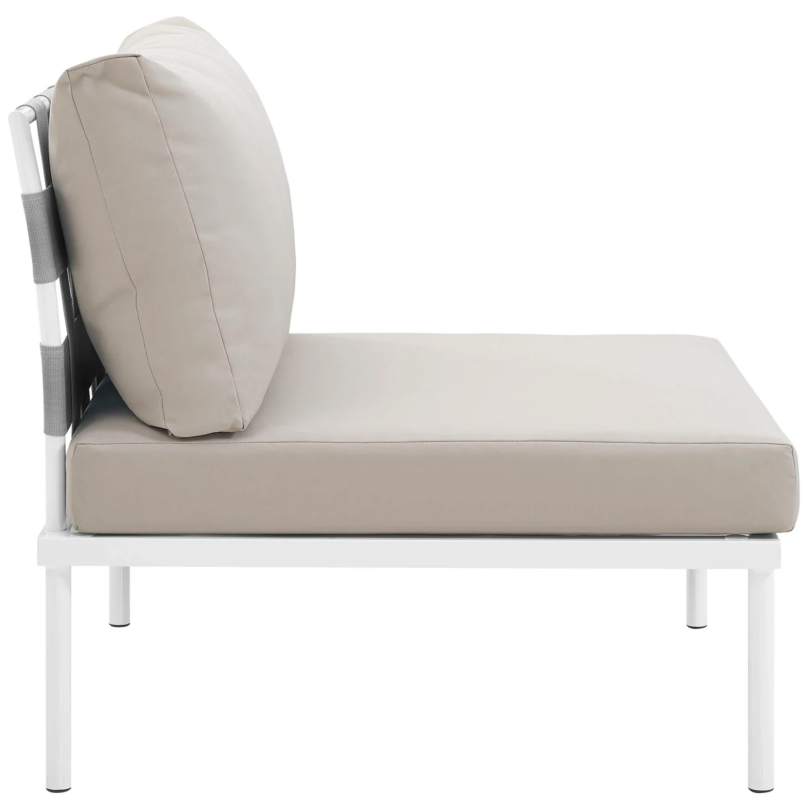 Harmony Armless Outdoor Patio Aluminum Chair - Image 4