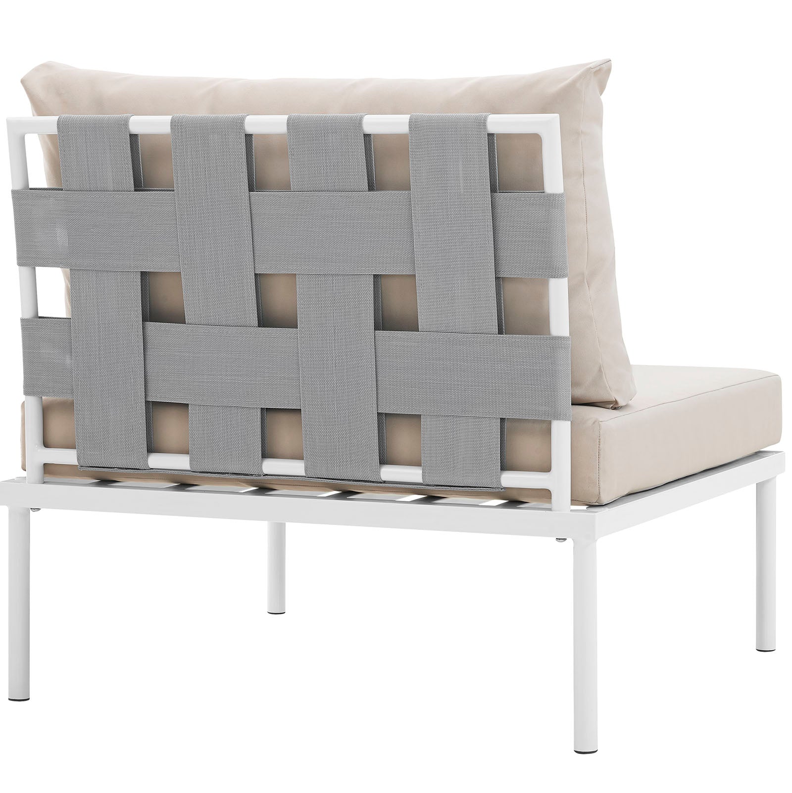 Harmony Armless Outdoor Patio Aluminum Chair - Image 5