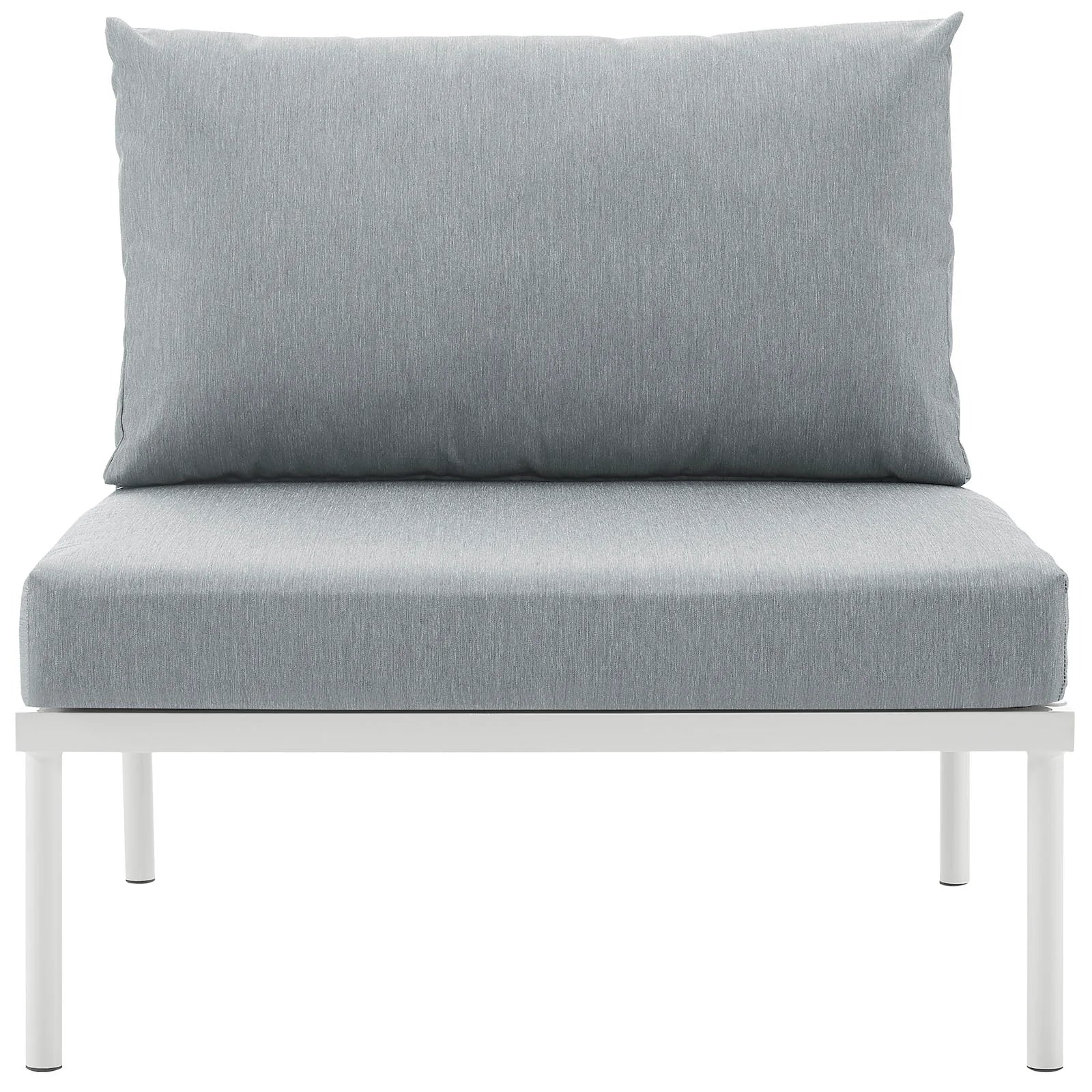 Harmony Armless Outdoor Patio Aluminum Chair - Image 8