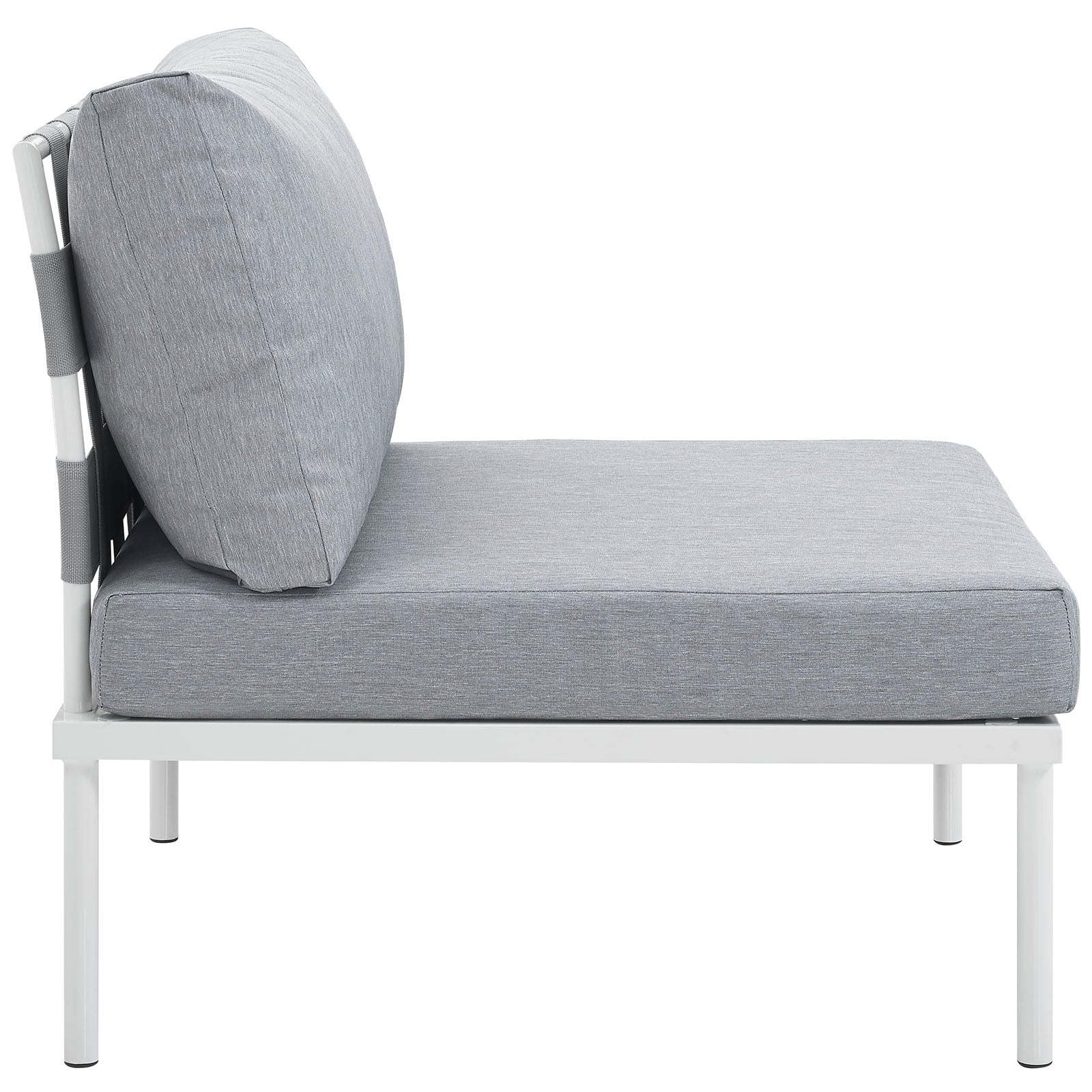 Harmony Armless Outdoor Patio Aluminum Chair - Image 9