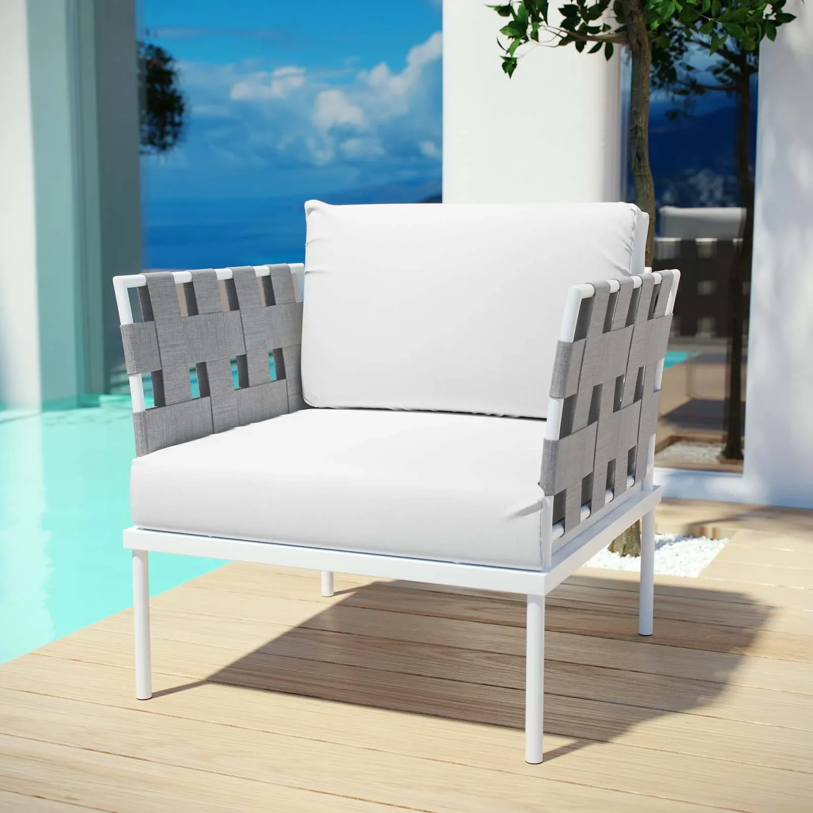 Harmony Outdoor Patio Aluminum Armchair - Image 17