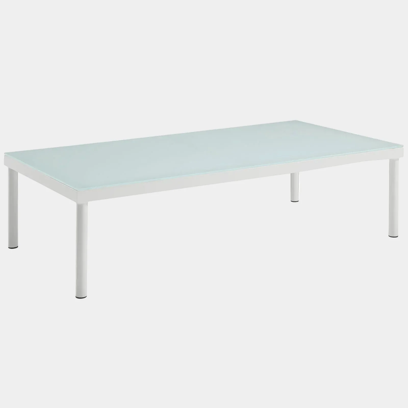 Harmony Outdoor Patio Aluminum Coffee Table in White