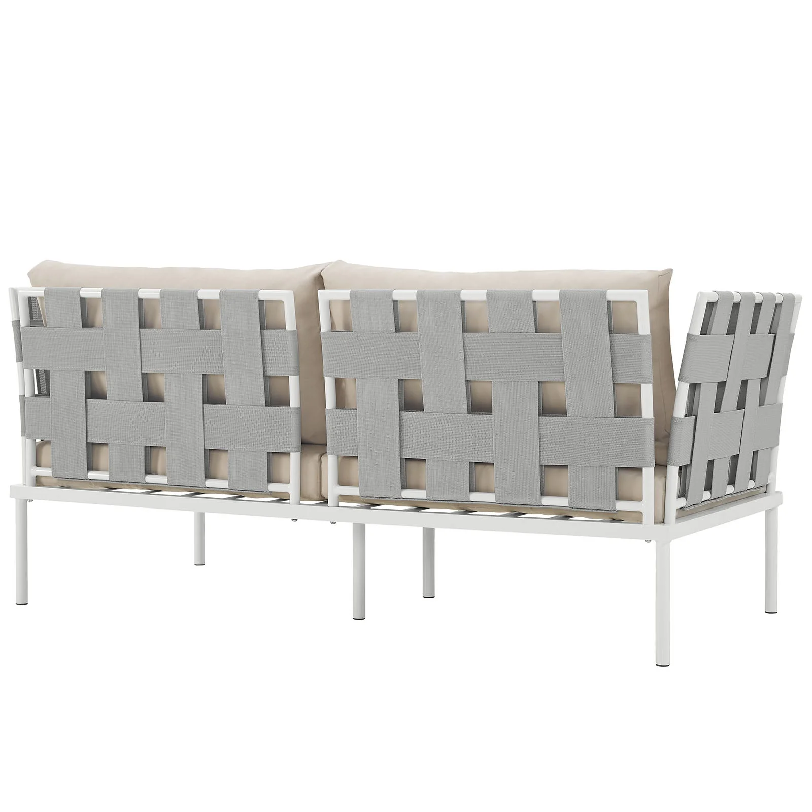 Harmony Outdoor Patio Aluminum Loveseat - Image 4