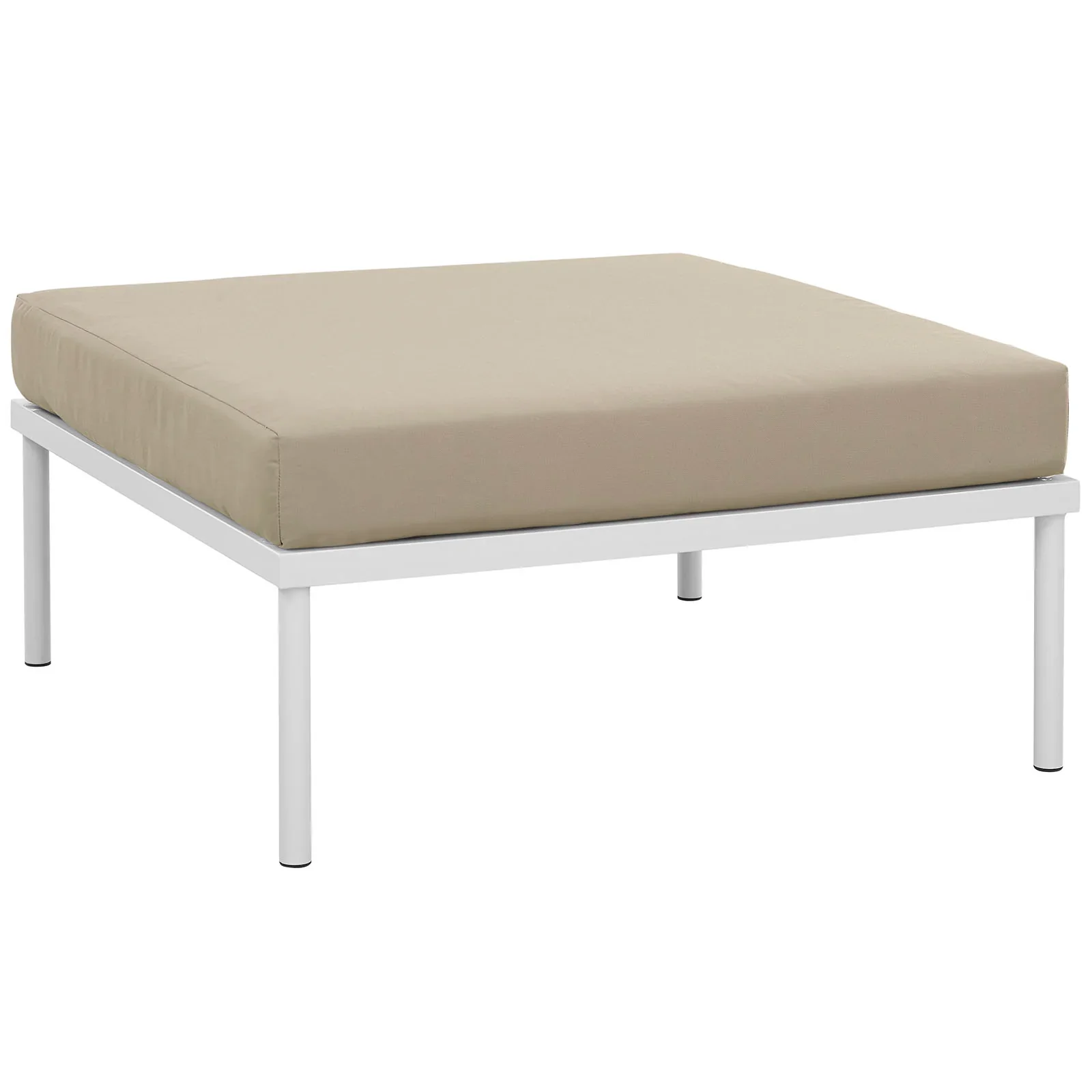 Harmony Outdoor Patio Aluminum Ottoman - Image 3