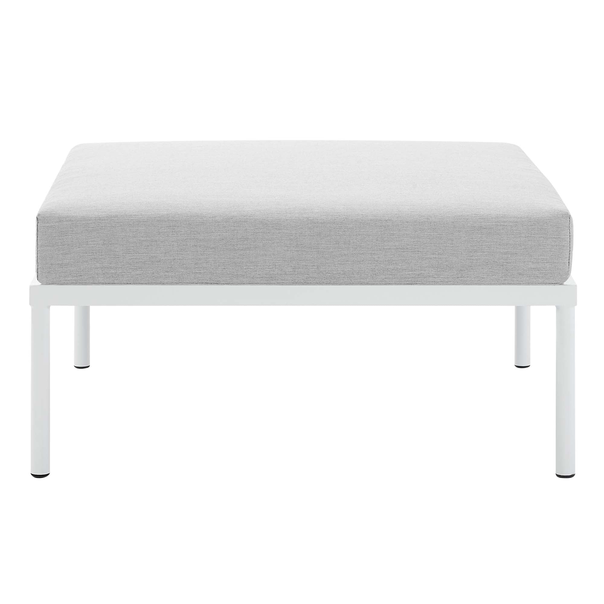 Harmony Sunbrella® Outdoor Patio Aluminum Ottoman in Gray - Image 5