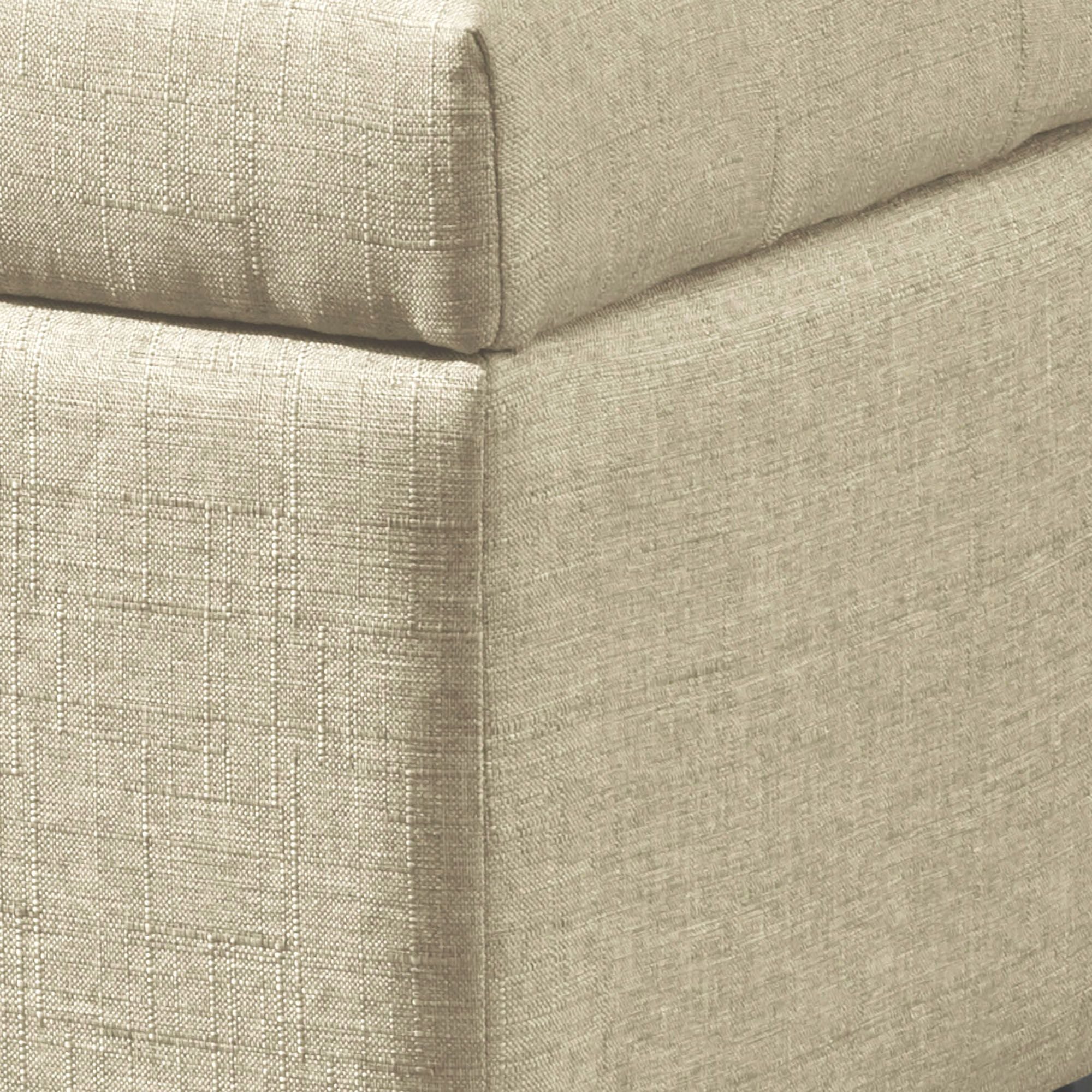 Harper Rectangular Storage Ottoman Bench in Beige - Image 4
