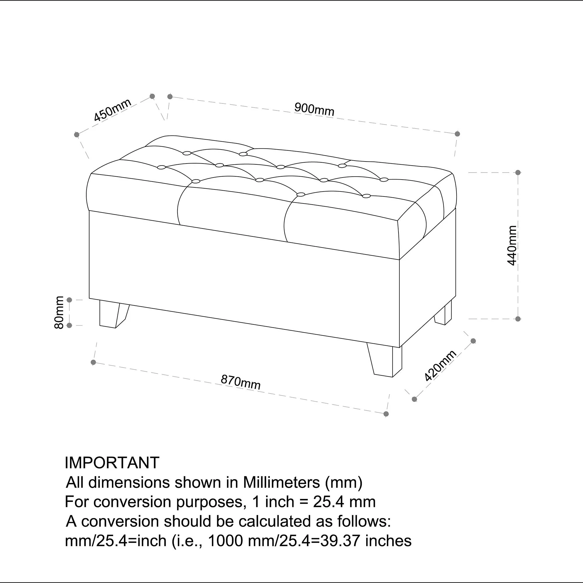 Harper Rectangular Storage Ottoman Bench in Beige - Image 8