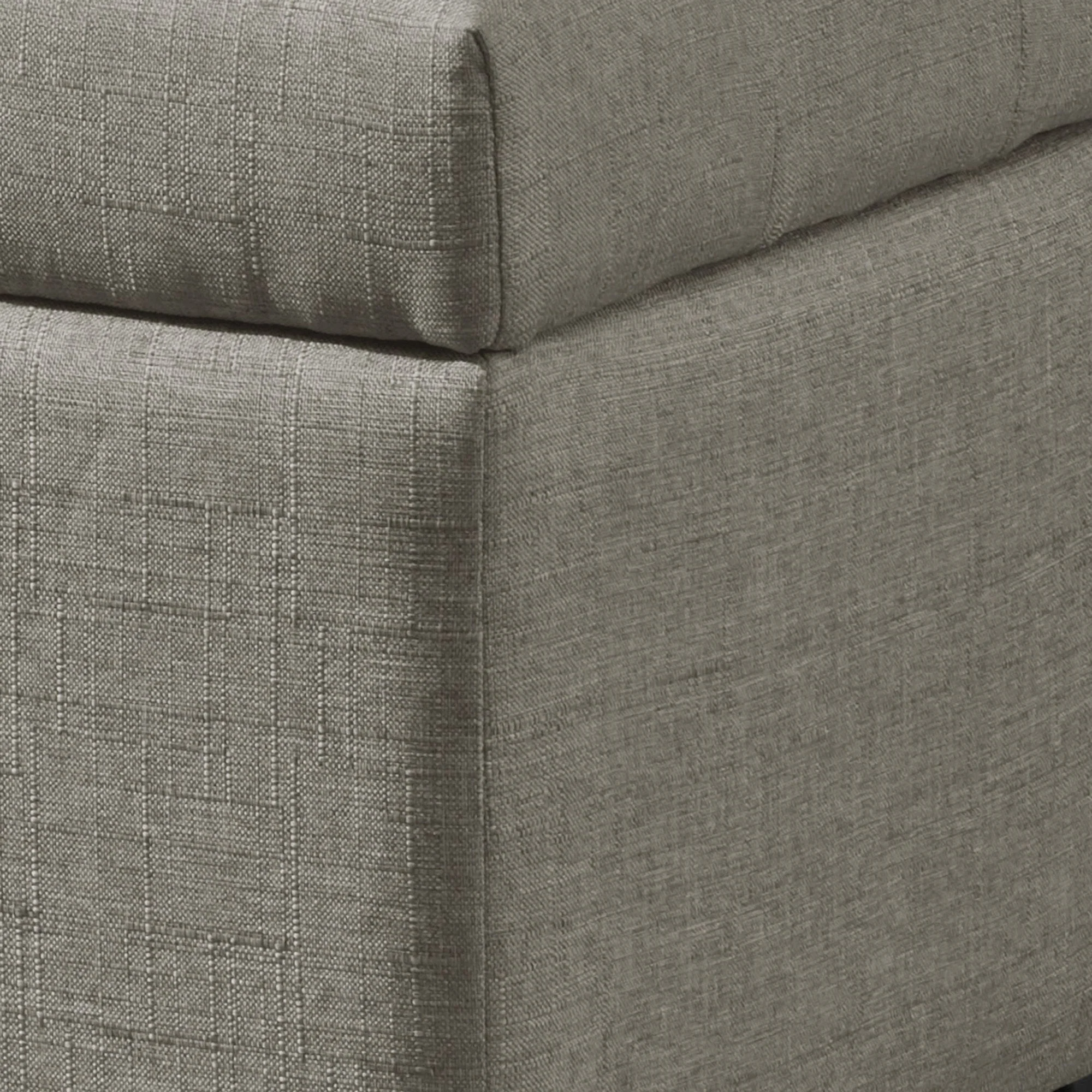 Harper Rectangular Storage Ottoman Bench in Light Grey - Image 4