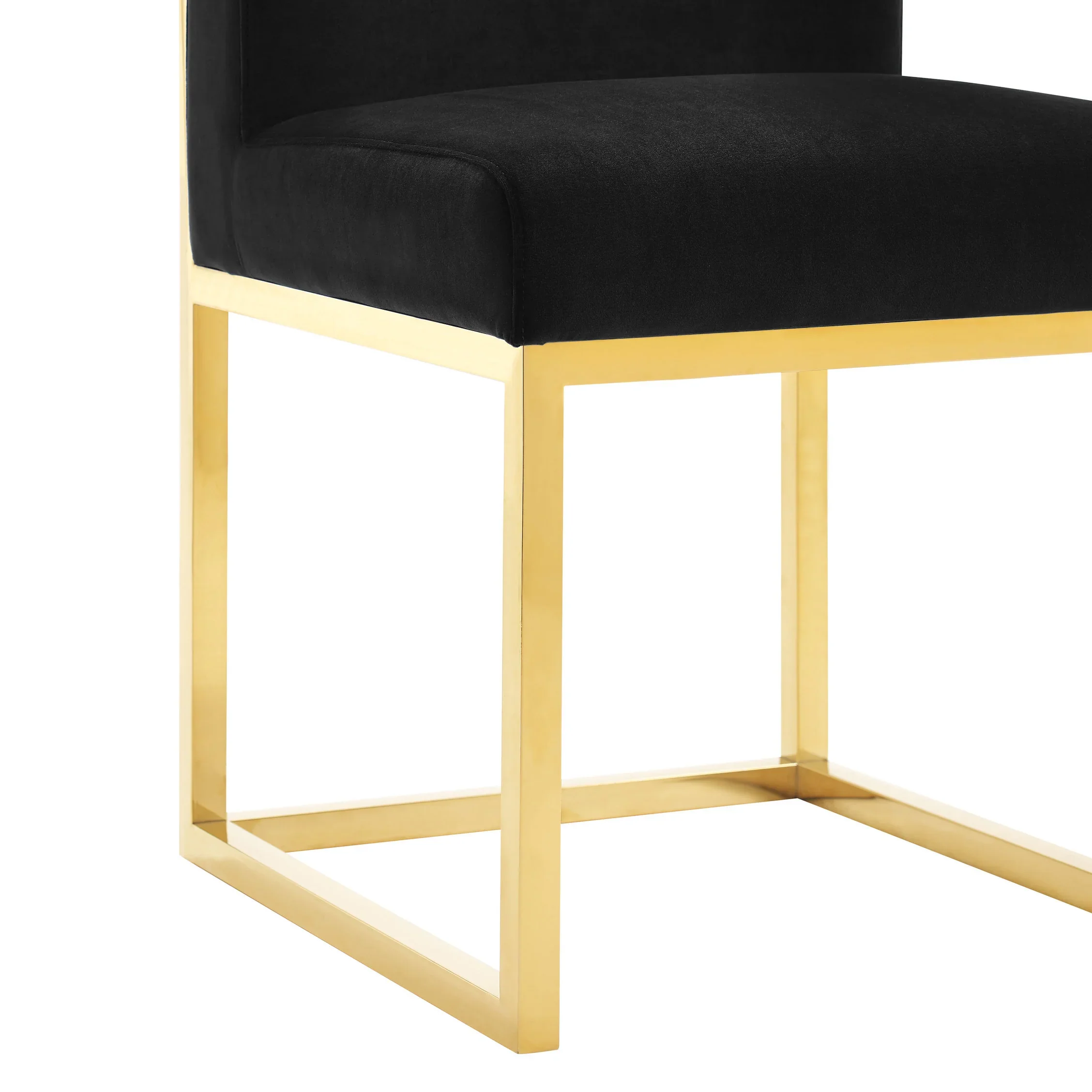 Haute Black Performance Velvet Chair - Image 5