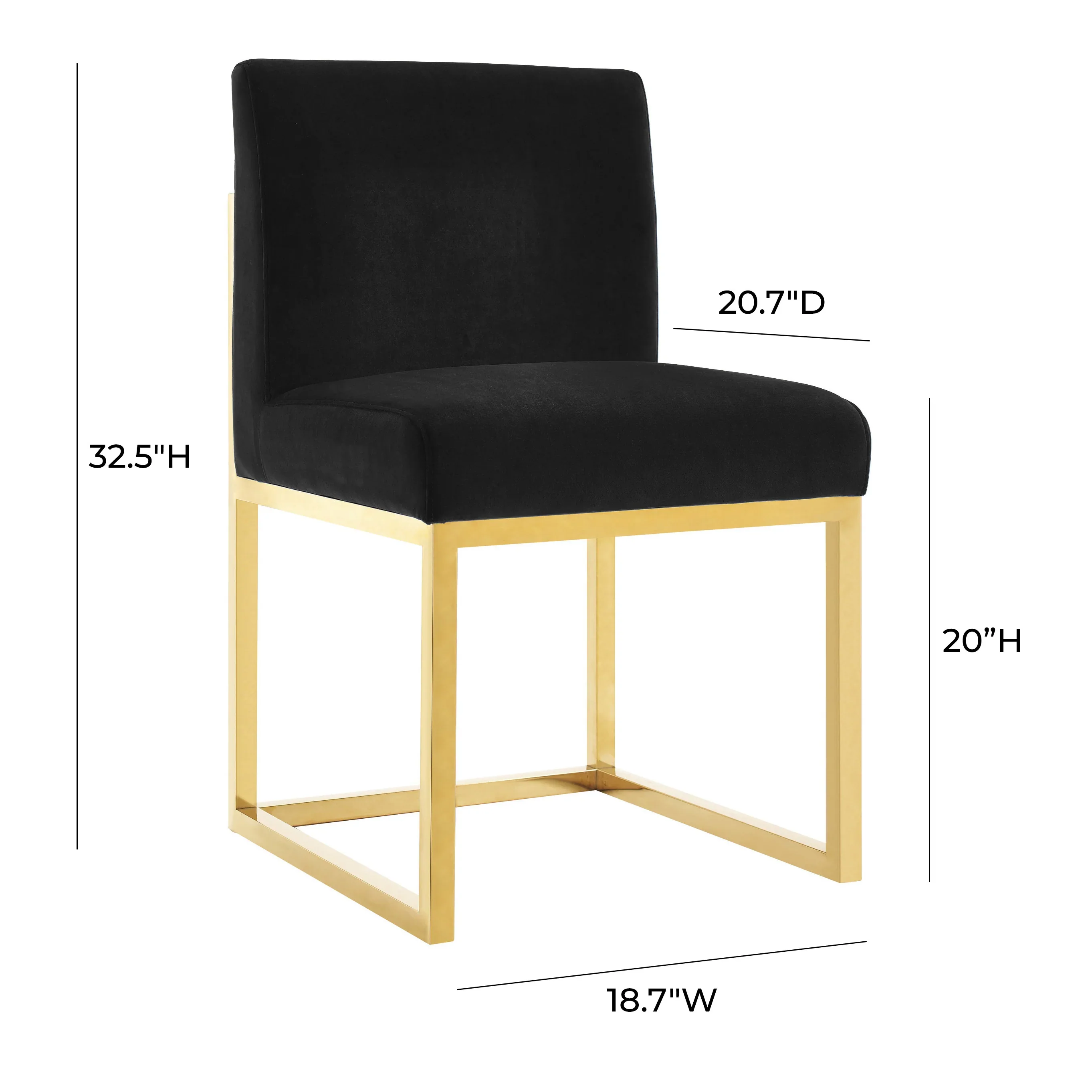 Haute Black Performance Velvet Chair - Image 6