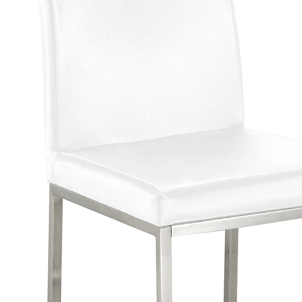 Havana Counter Chair - White Leatherette - Image 3