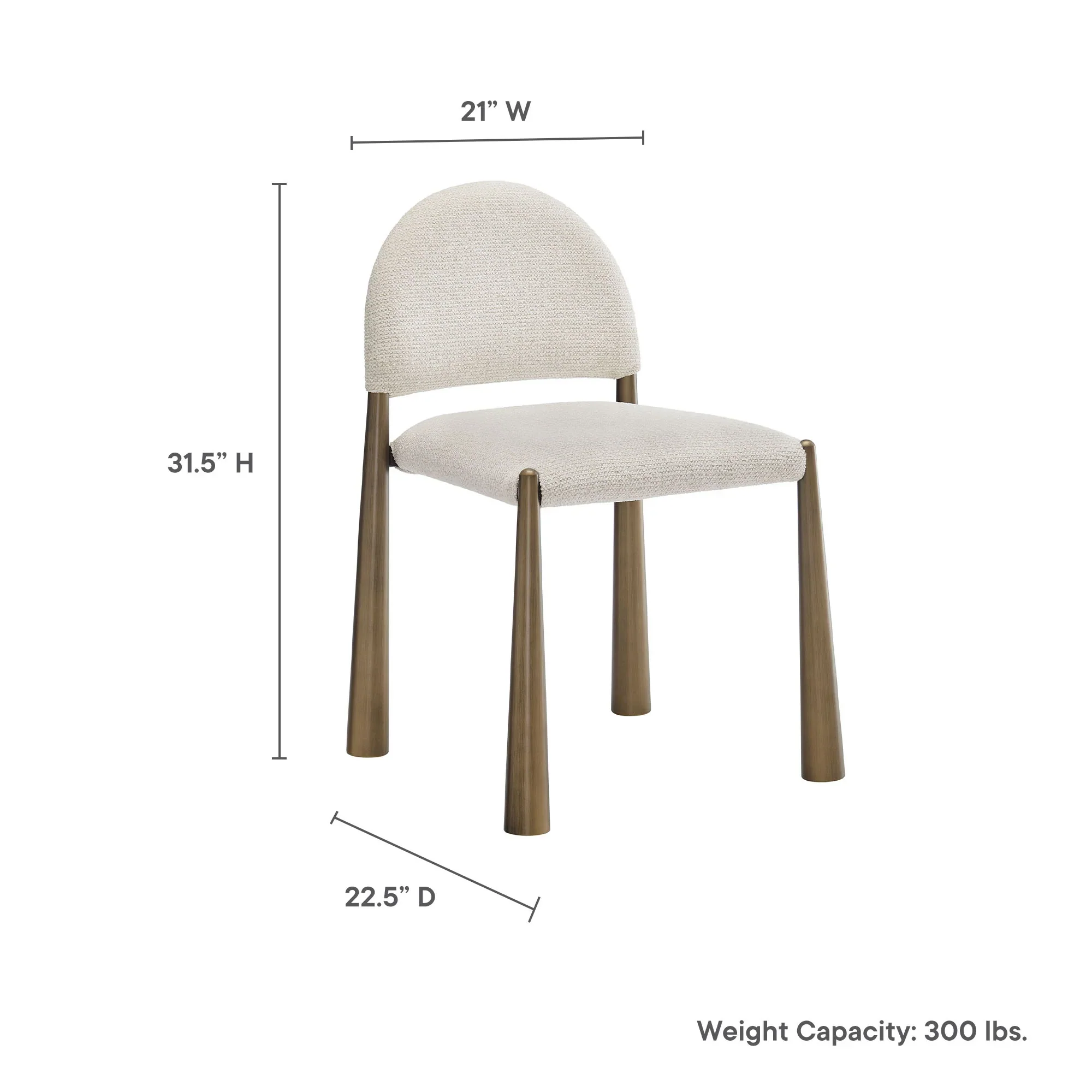 Hayley Upholstered Fabric Dining Side Chair - Image 10