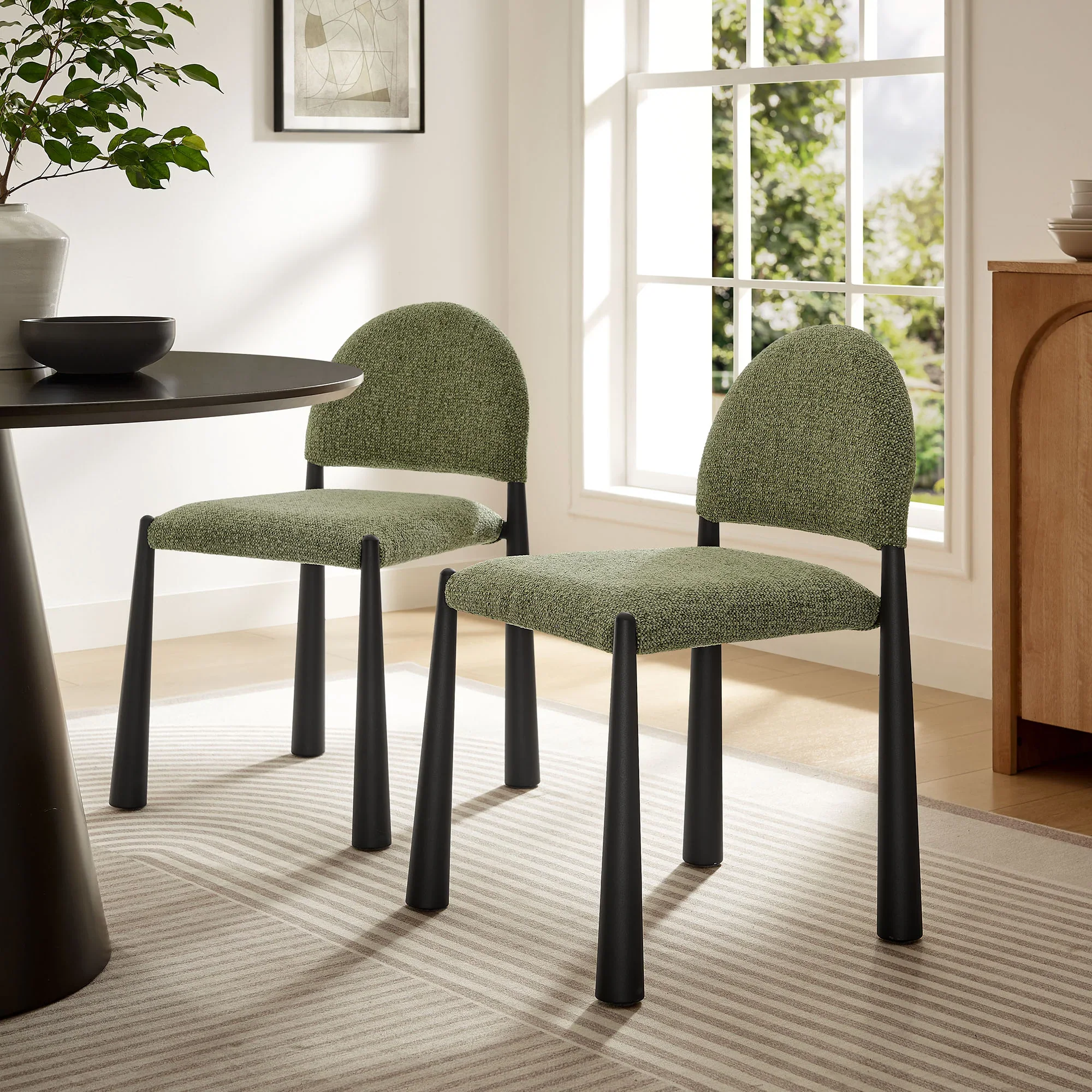 Hayley Upholstered Fabric Dining Side Chair - Image 42