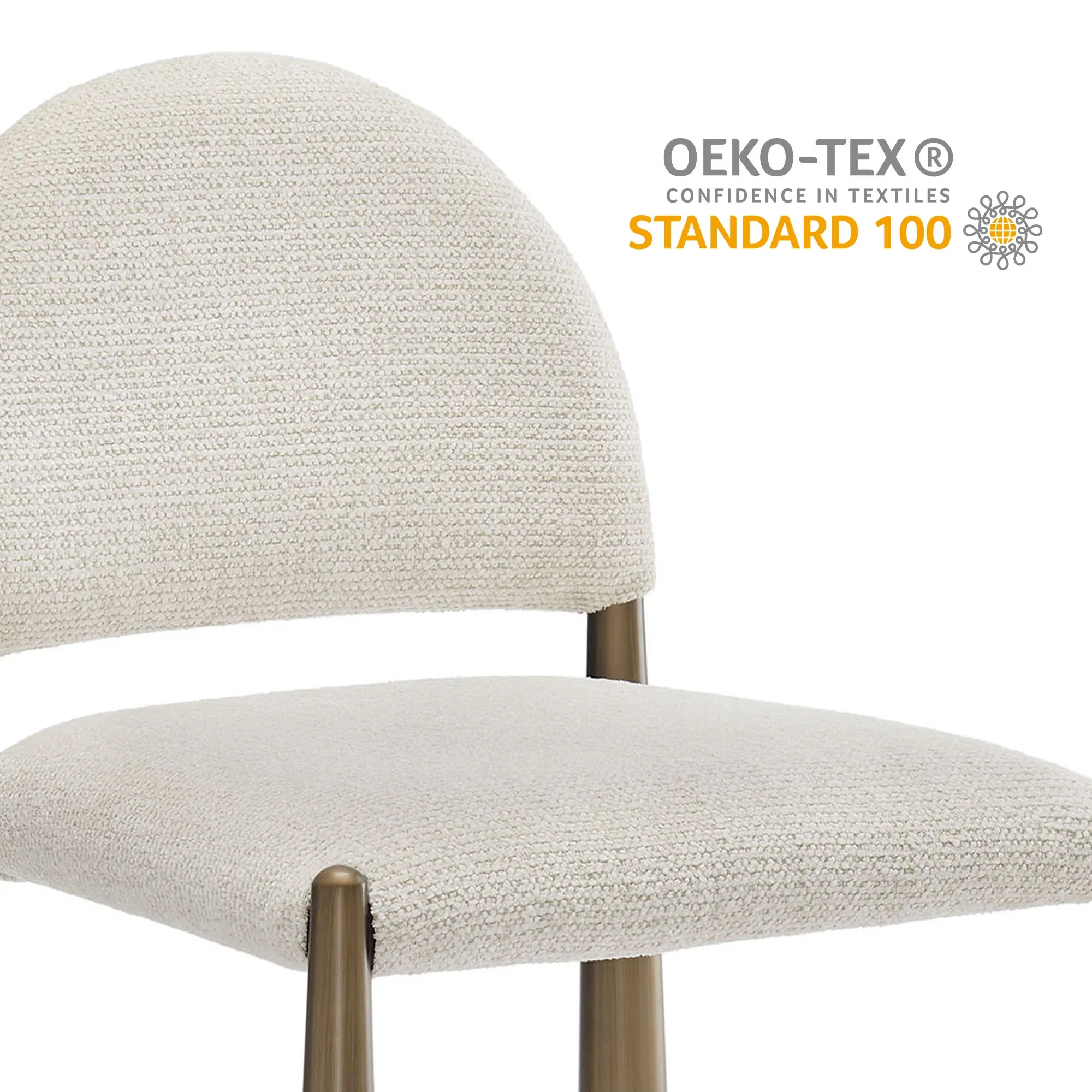 Hayley Upholstered Fabric Dining Side Chair - Image 8