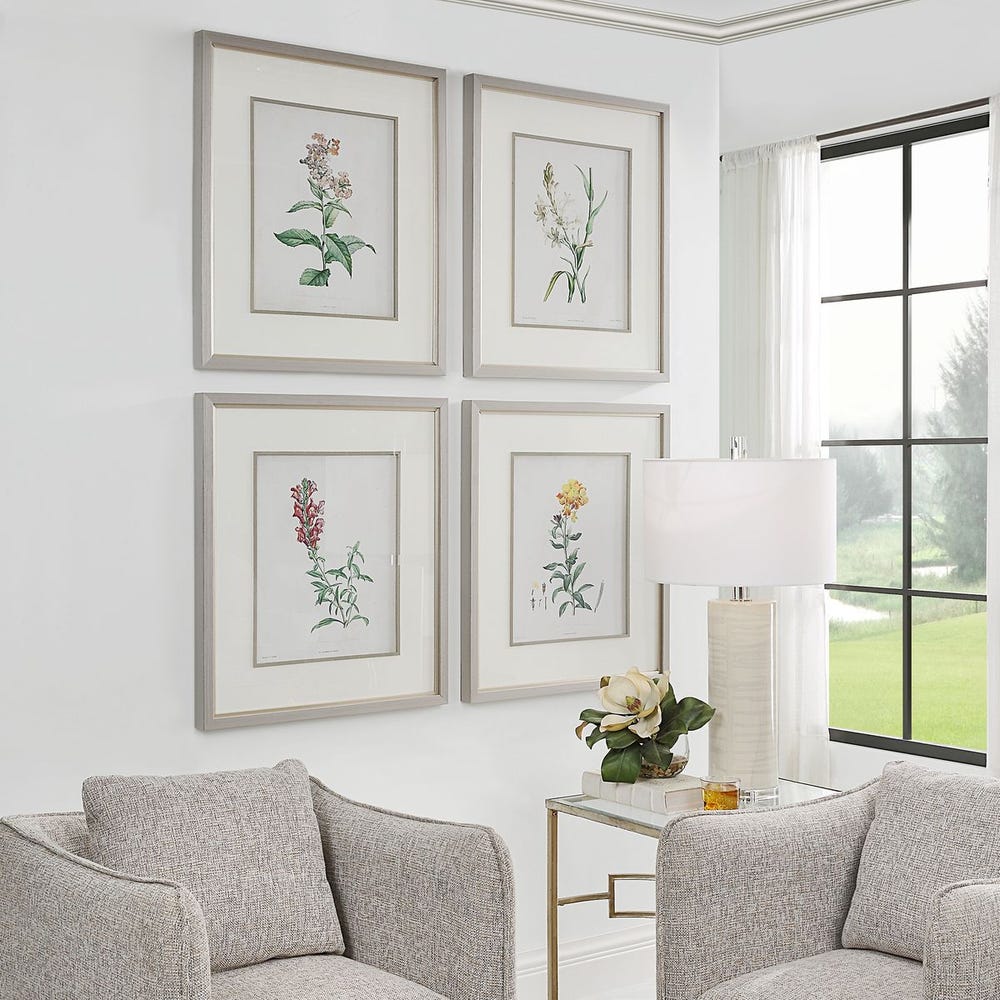 Heirloom Blooms Study Framed Prints, S/4 - Image 3