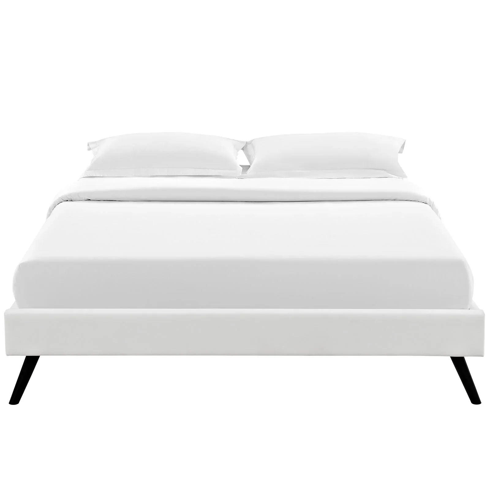 Helen Vegan Leather Bed Frame with Round Splayed Legs - Image 8