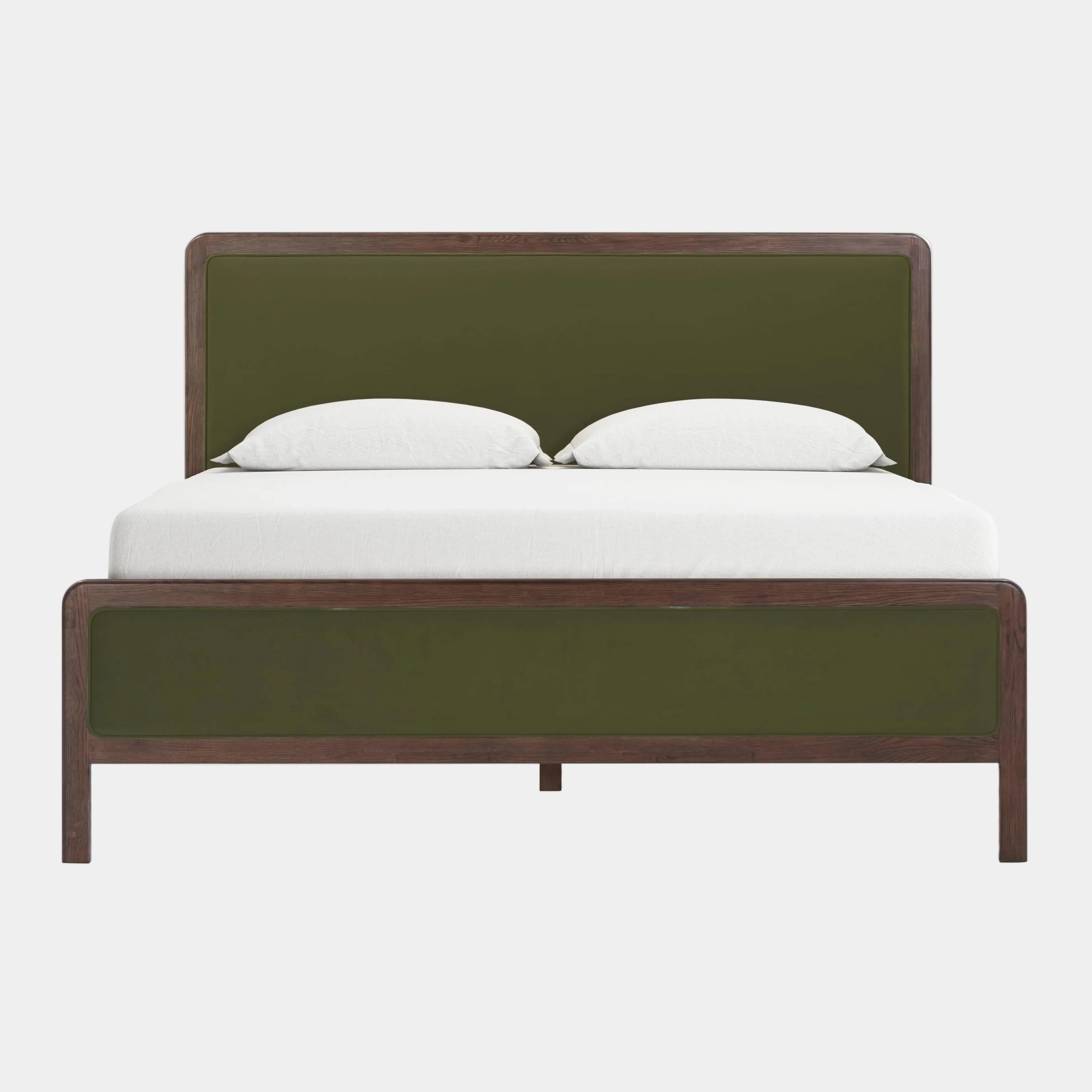 Hella Velvet and Ash Wood Bed