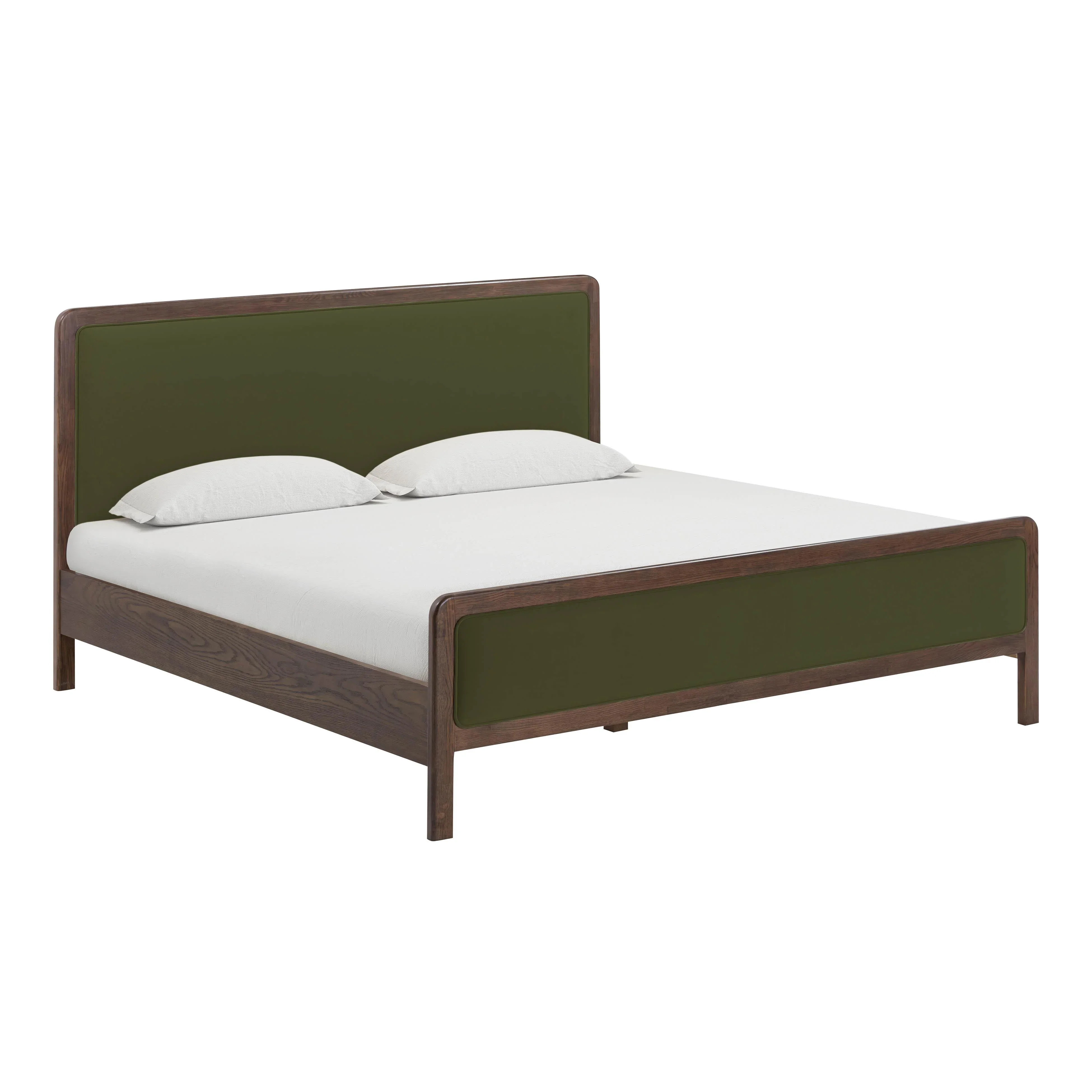 Hella Velvet and Ash Wood Bed - Image 3