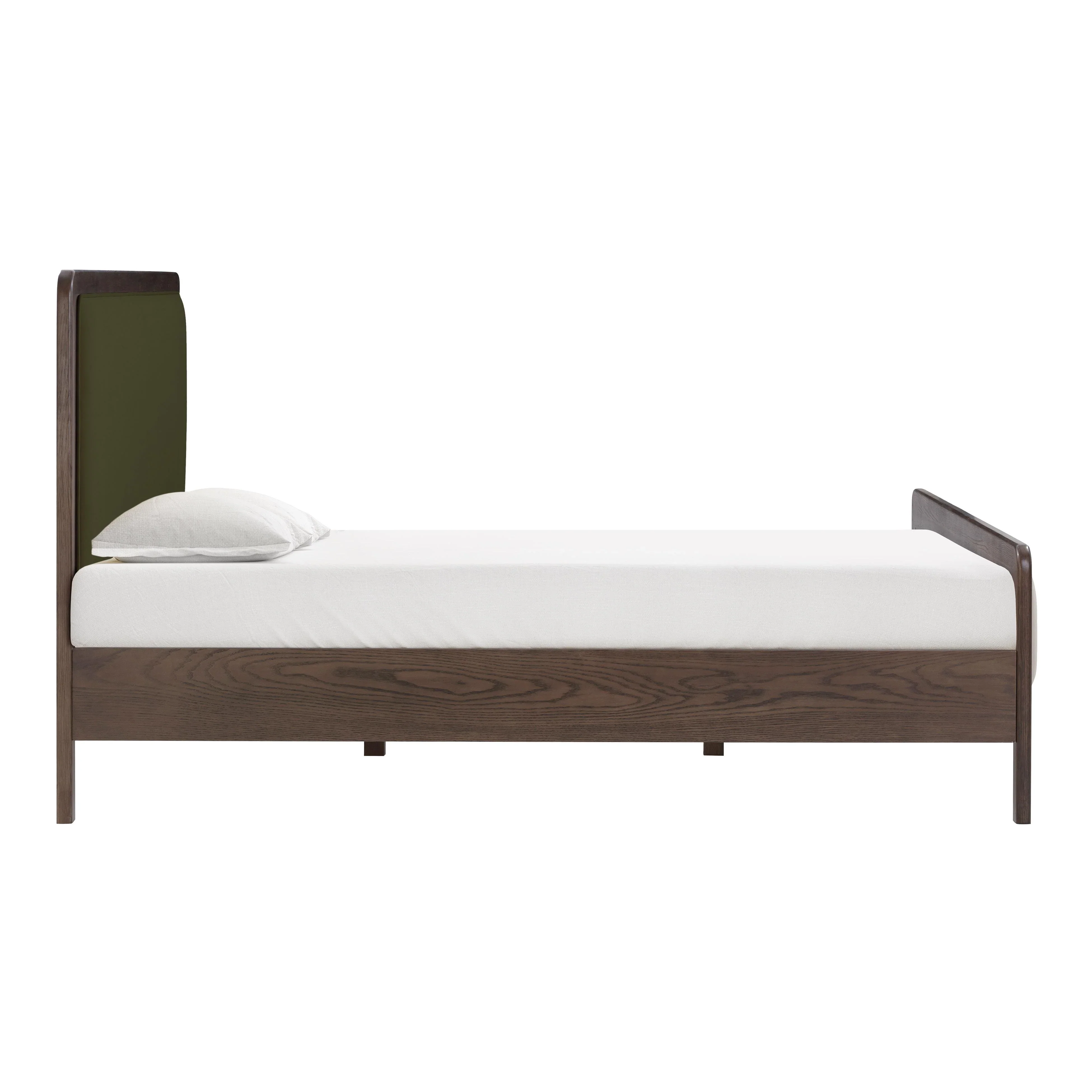 Hella Velvet and Ash Wood Bed - Image 4