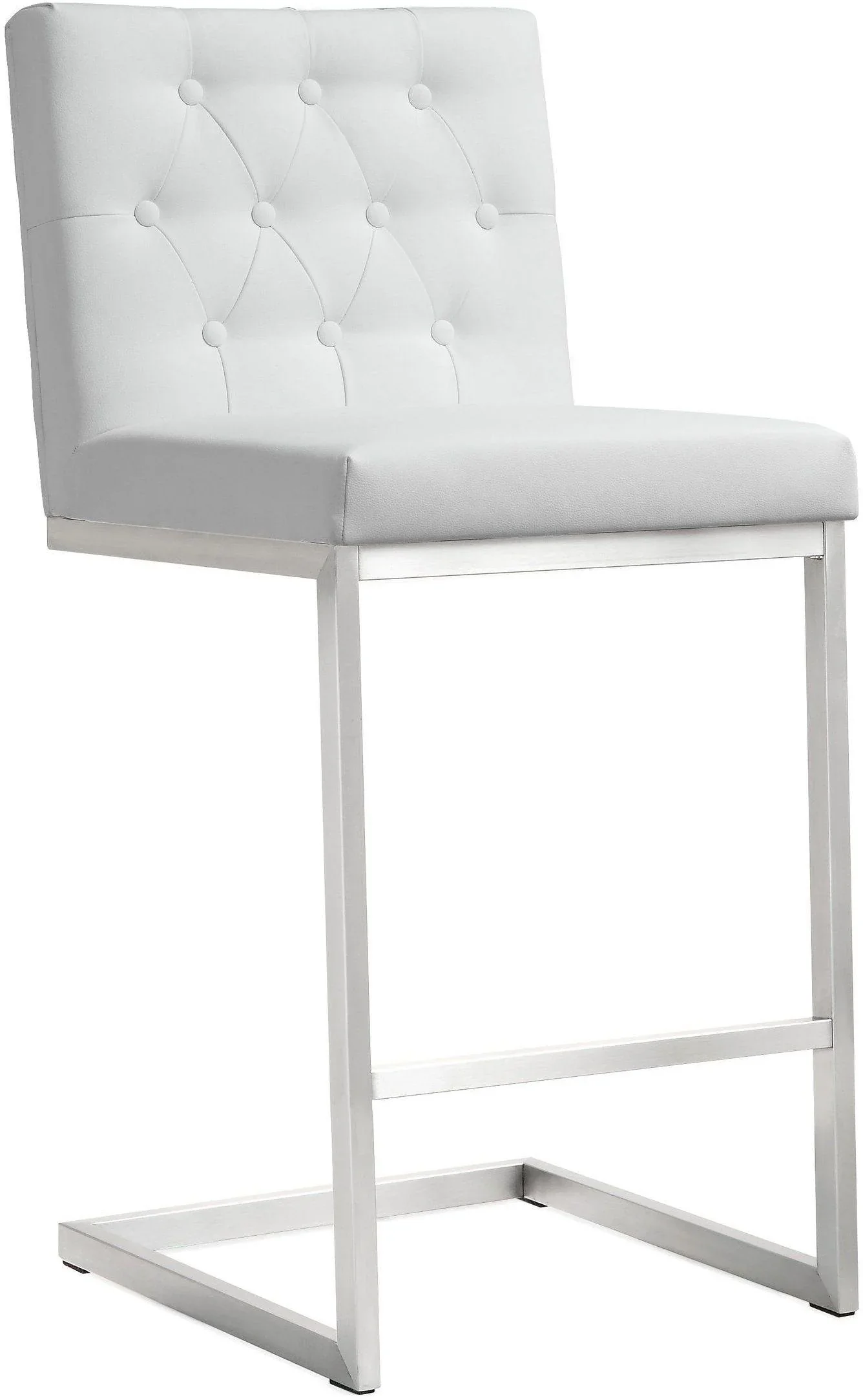 Helsinki White Performance Vegan Leather Stool - Set of 2 - Image 12