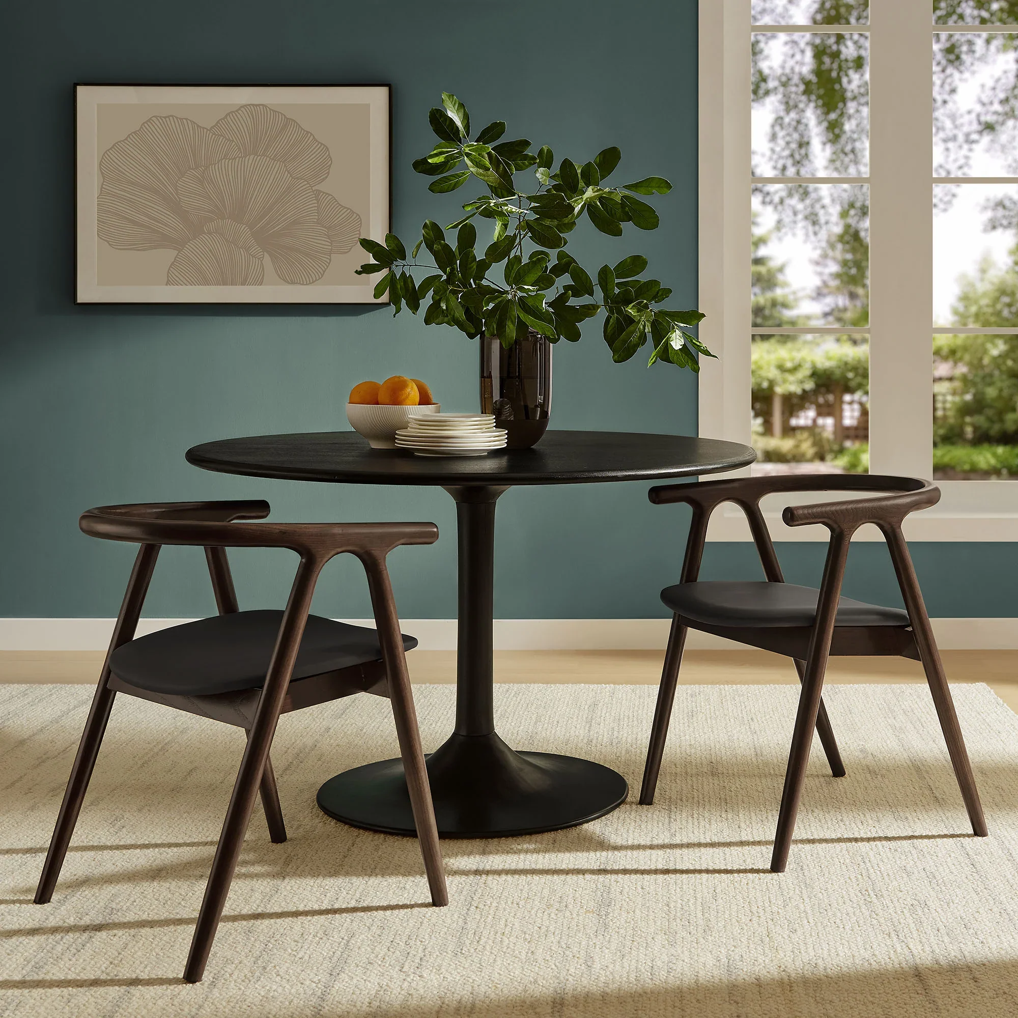 Henry Vegan Leather and Wood Dining Chair - Image 11