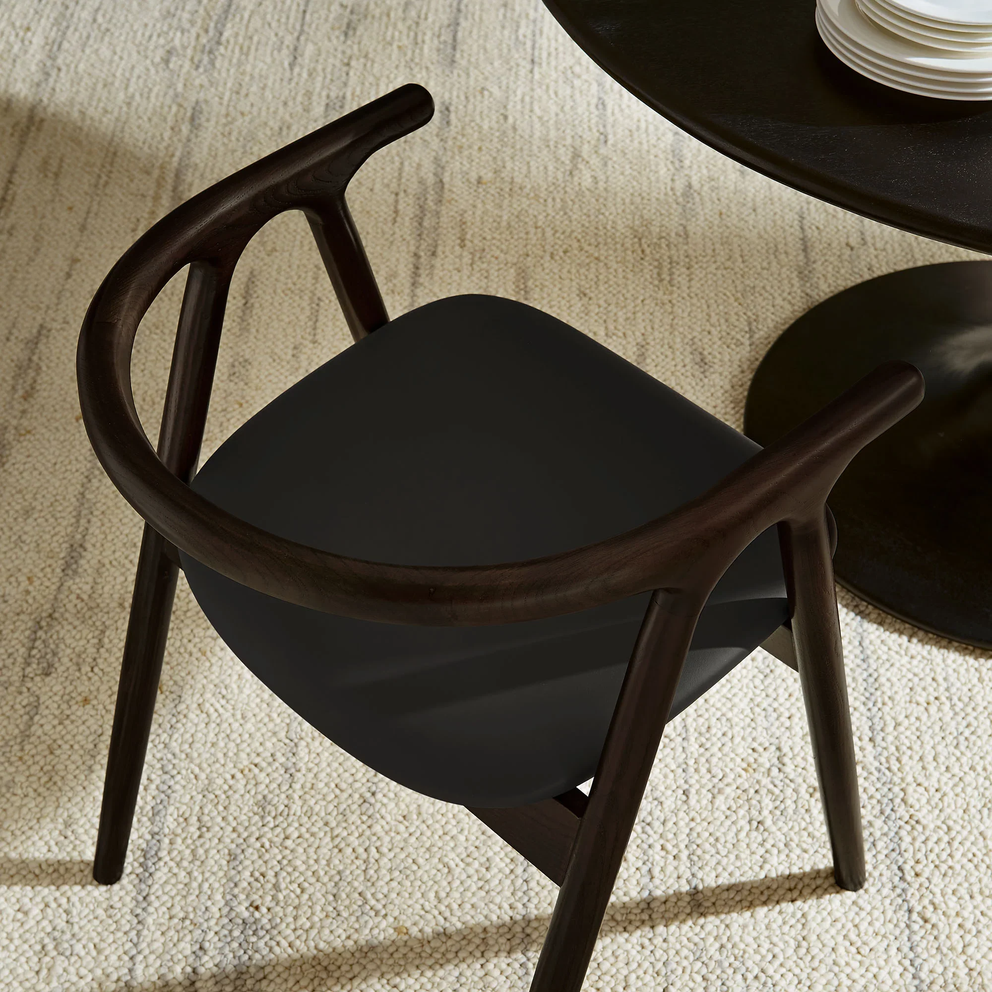 Henry Vegan Leather and Wood Dining Chair - Image 12