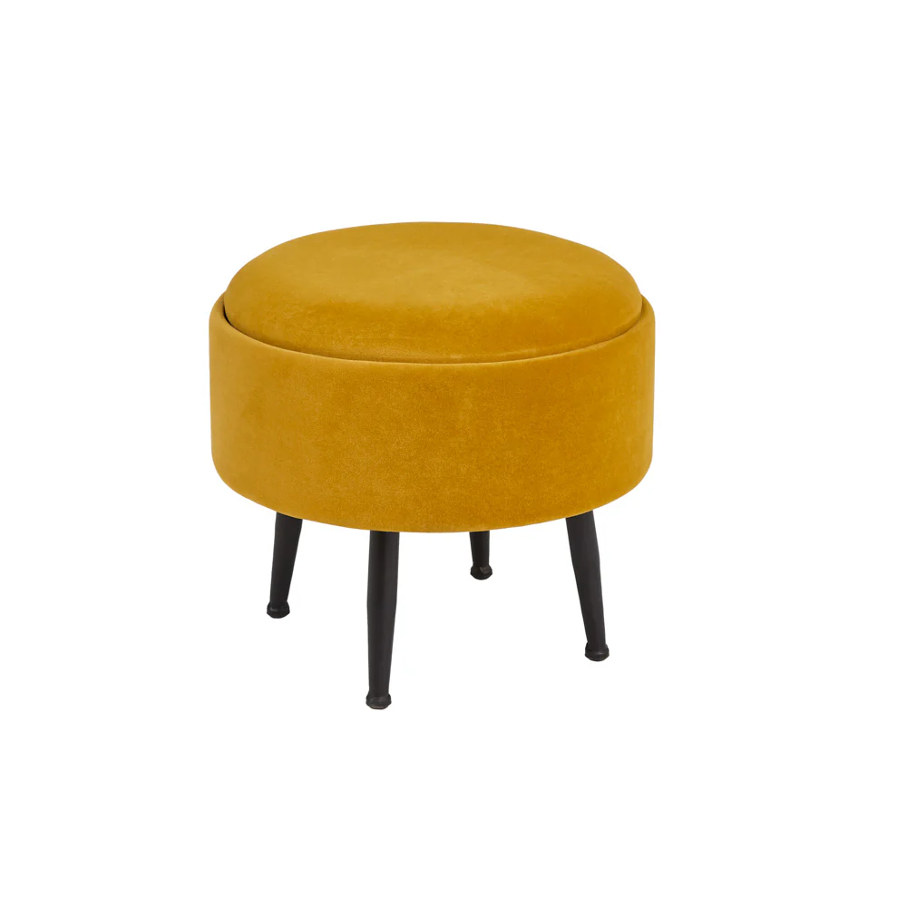 Herman Round Tray Ottoman (Set of 2): Ochre Yellow - Image 6