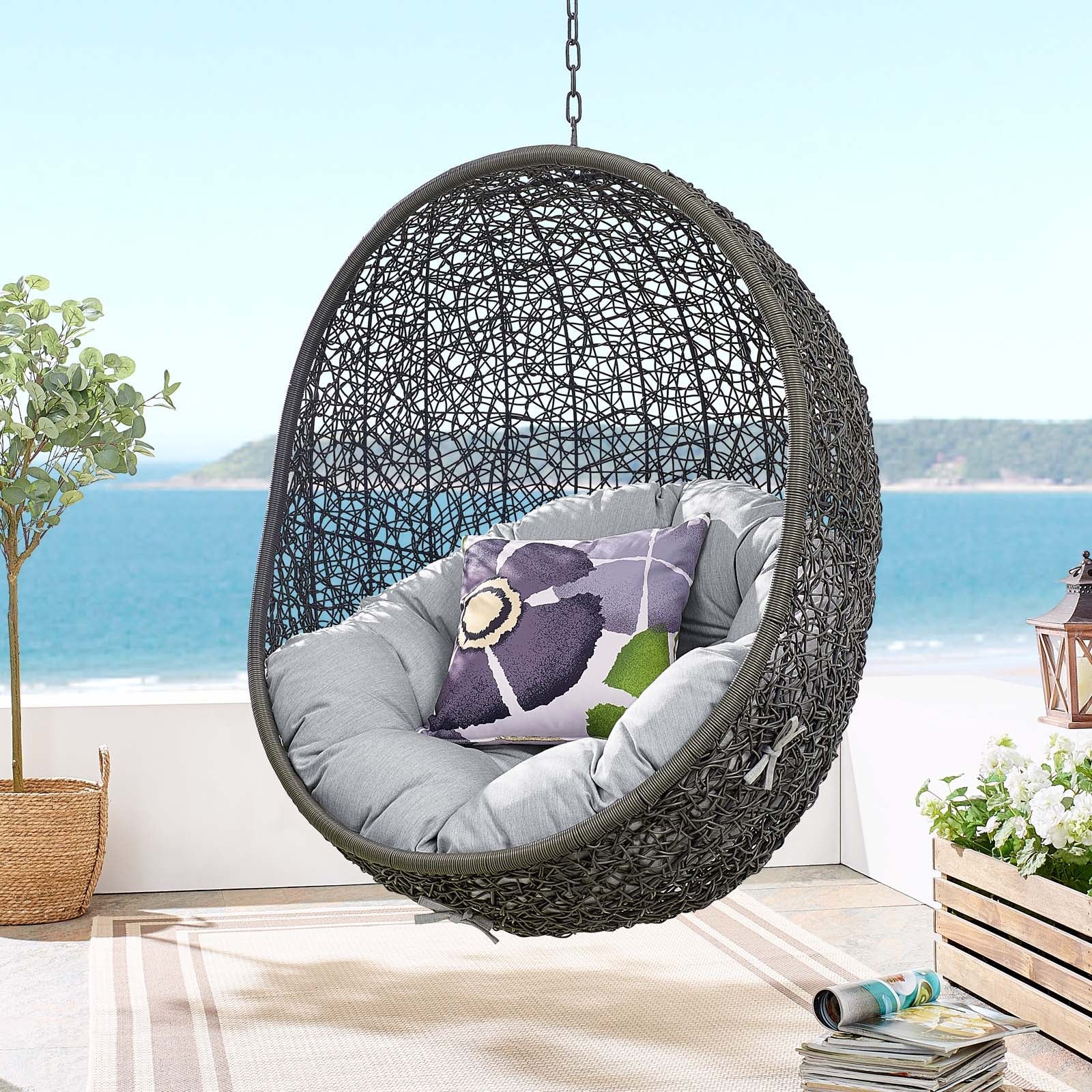 Hide Outdoor Patio Sunbrella® Swing Chair - Image 11