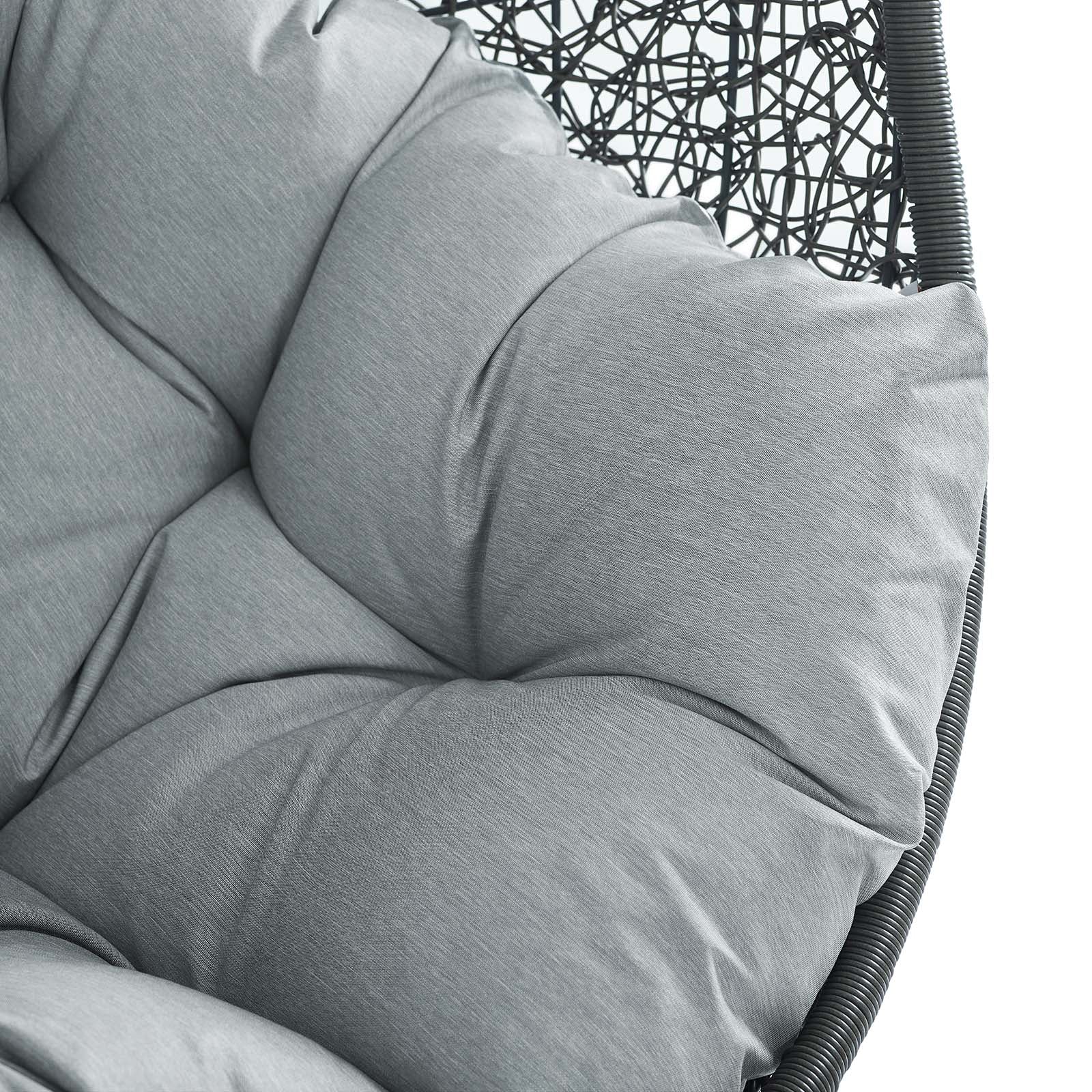 Hide Sunbrella® Fabric Swing Outdoor Patio Lounge Chair Without Stand - Image 12