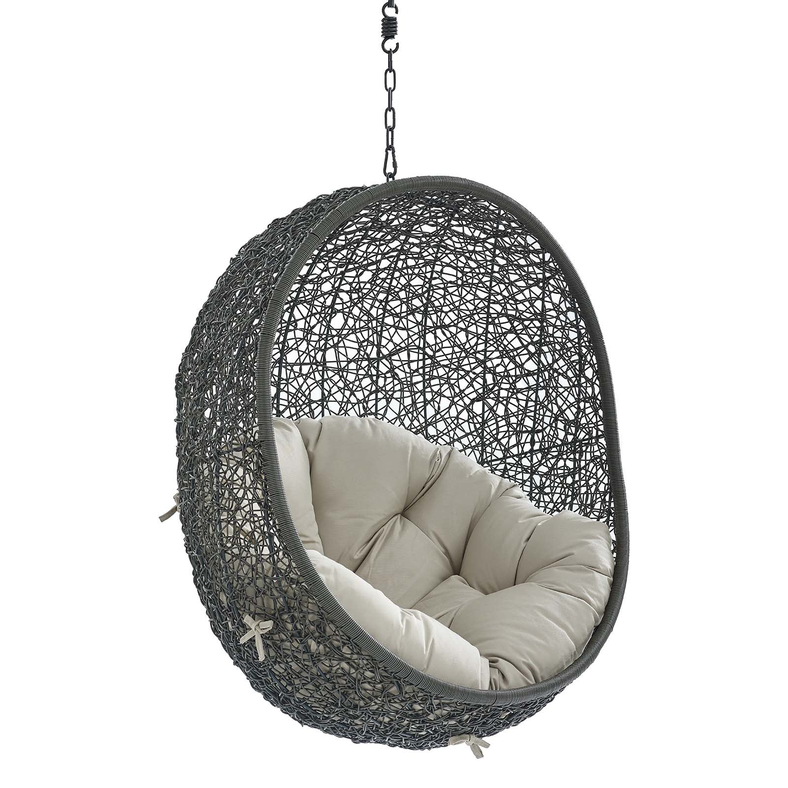 Hide Sunbrella® Fabric Swing Outdoor Patio Lounge Chair Without Stand - Image 3