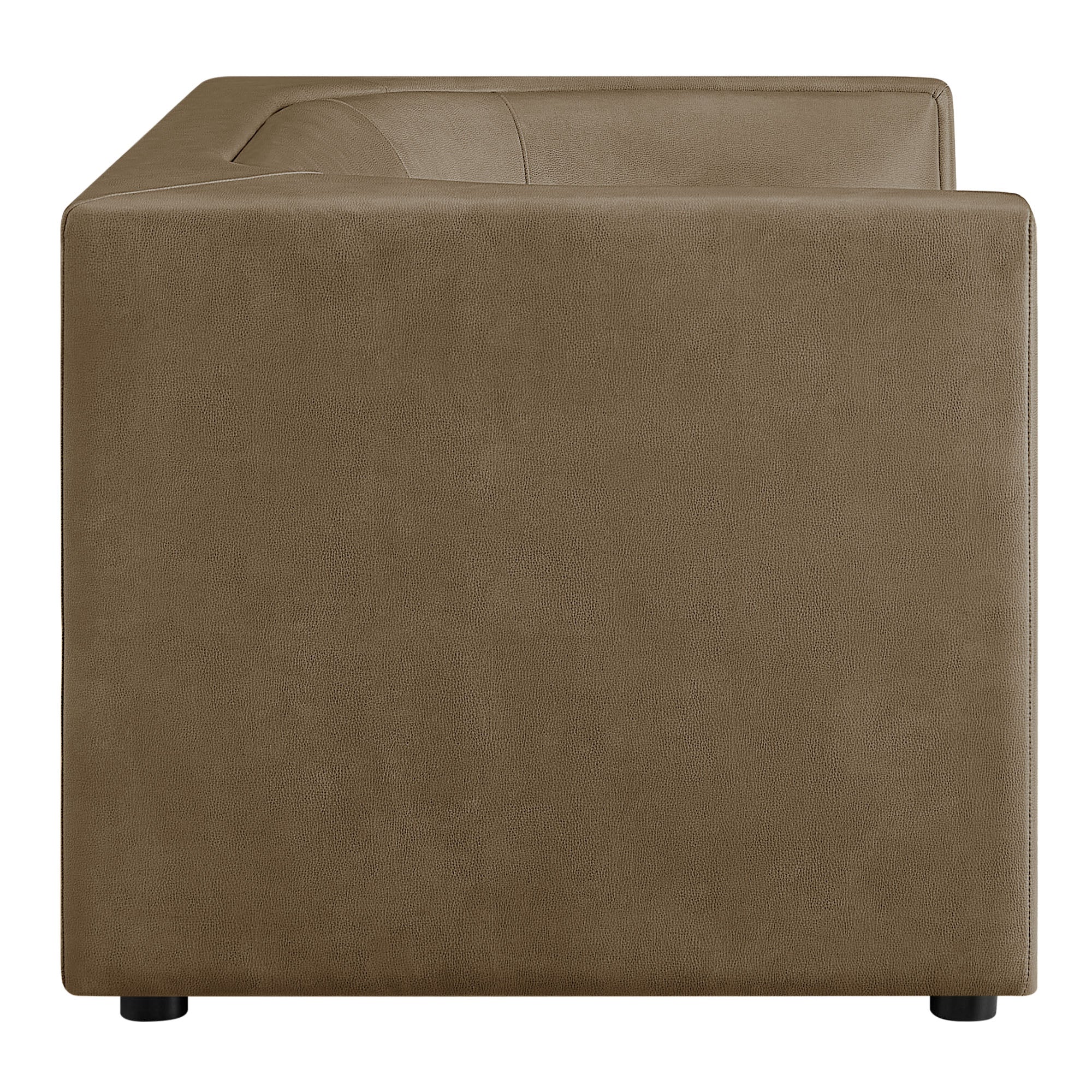 Hilda 67" Curved Back Vegan Leather Loveseat - Image 4