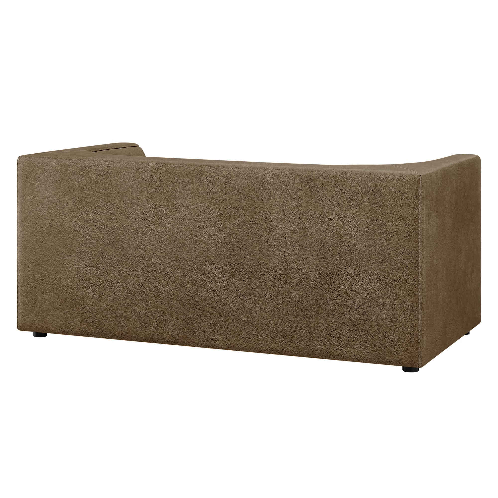 Hilda 67" Curved Back Vegan Leather Loveseat - Image 5