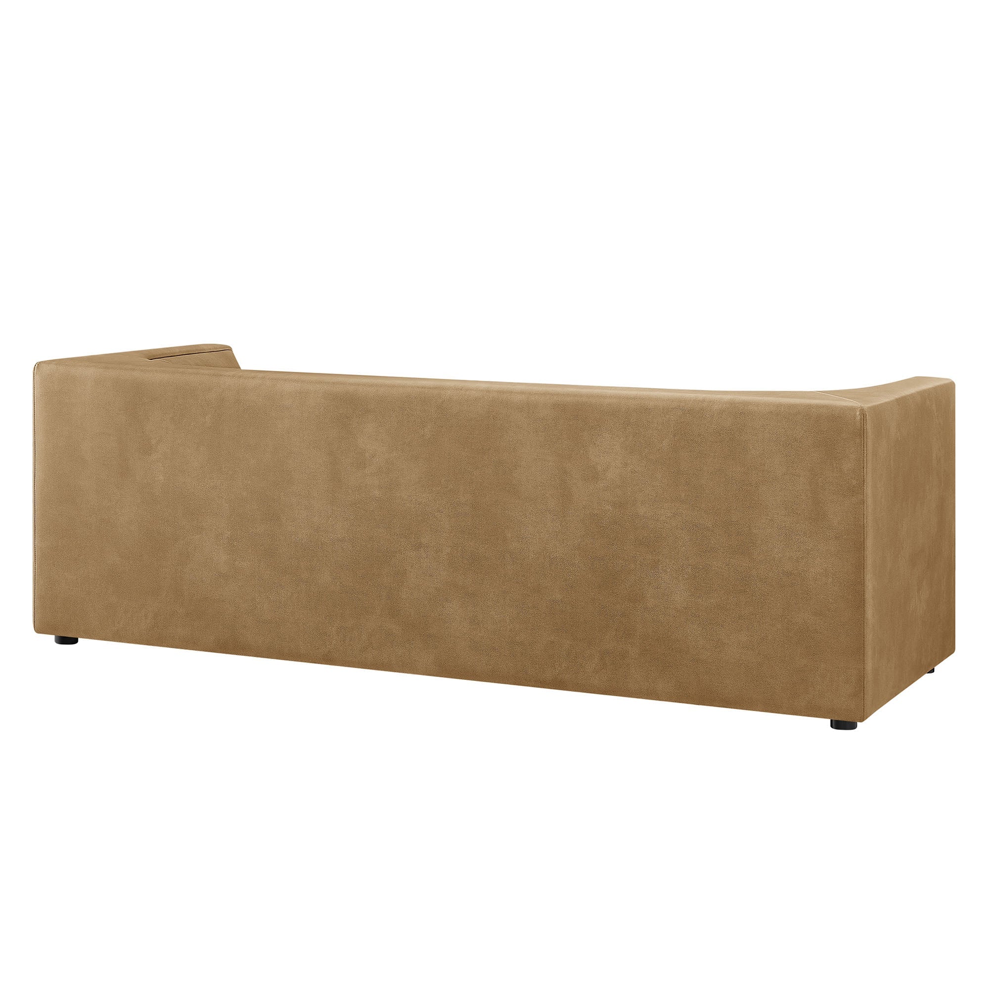 Hilda 86" Curved Back Vegan Leather Sofa - Image 16