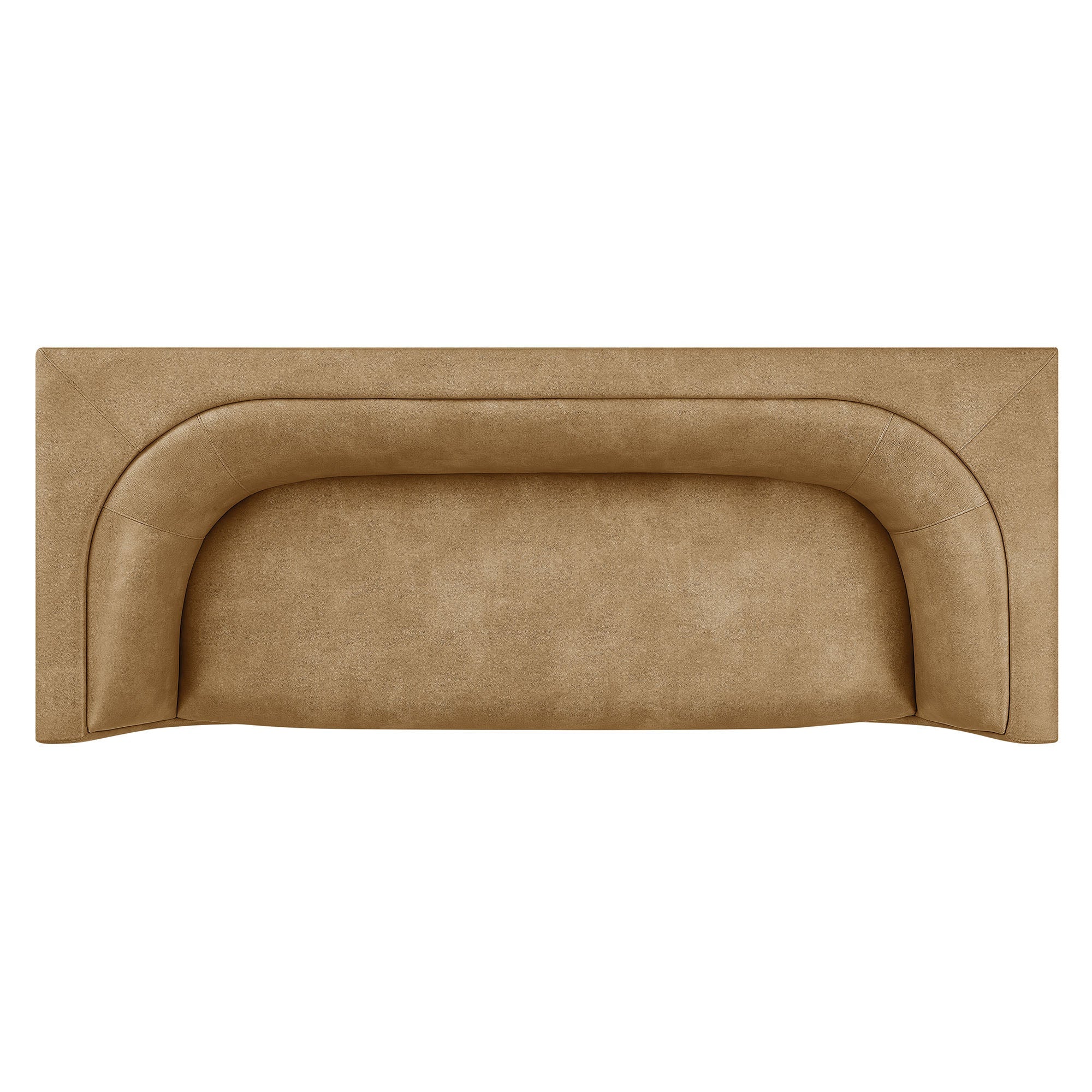 Hilda 86" Curved Back Vegan Leather Sofa - Image 17