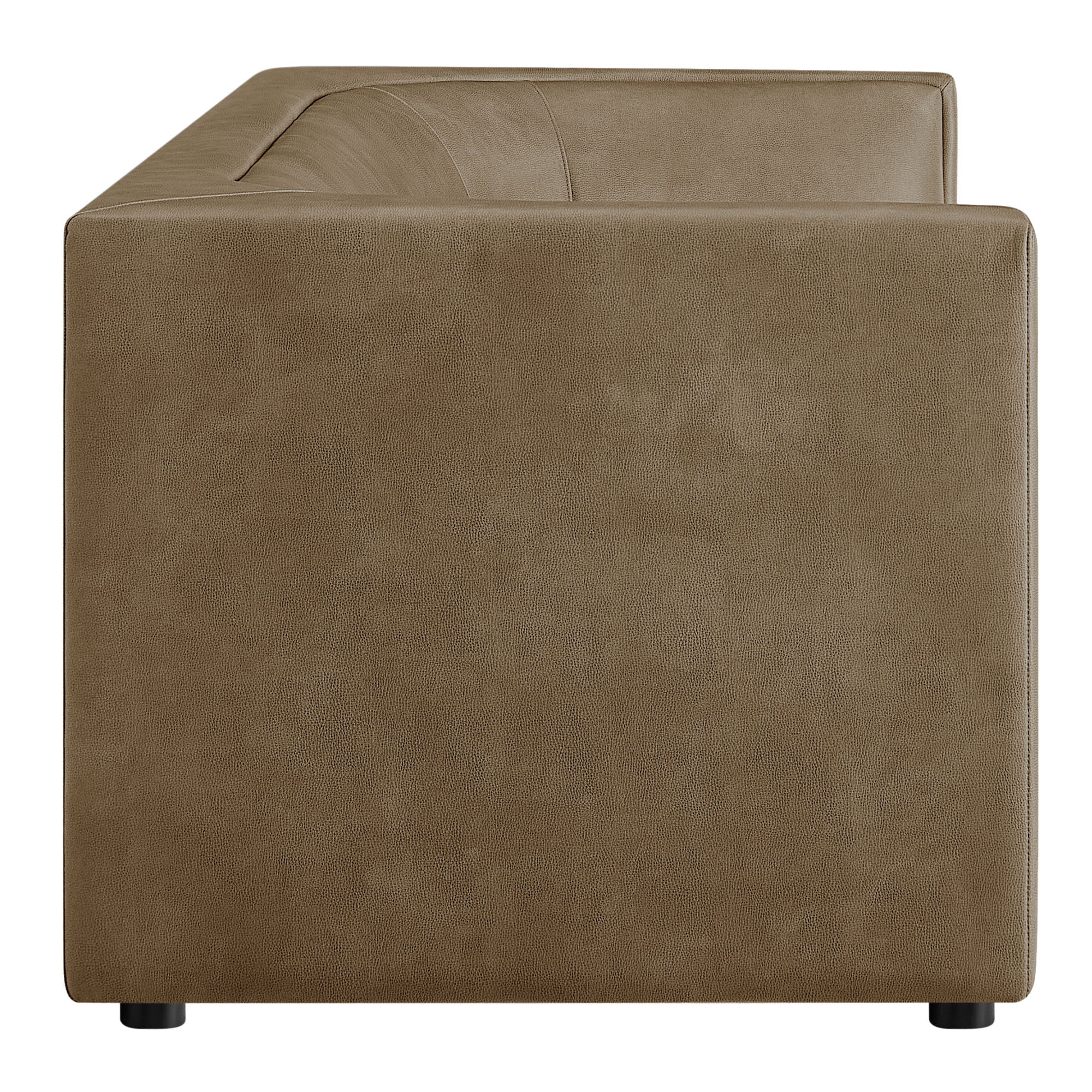 Hilda 86" Curved Back Vegan Leather Sofa - Image 5