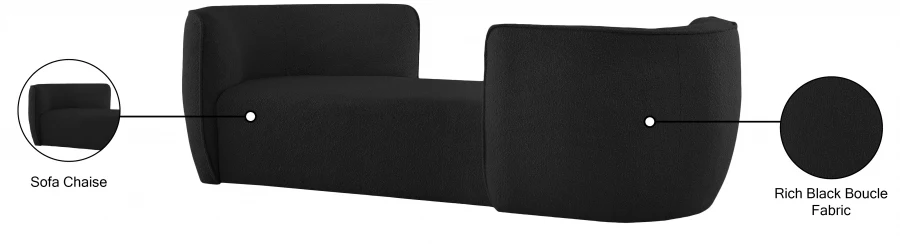 Hilton Boucle Fabric Chaise Lounge - Image 23