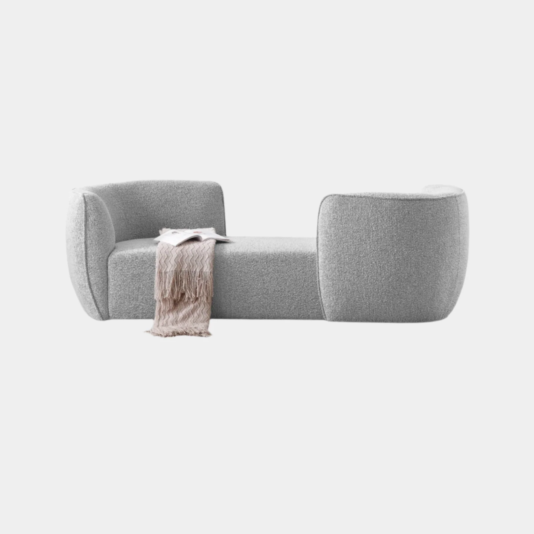 Hilton Boucle Fabric Chaise Lounge - Image 24