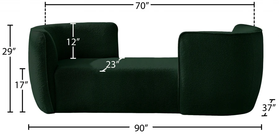 Hilton Boucle Fabric Chaise Lounge - Image 45