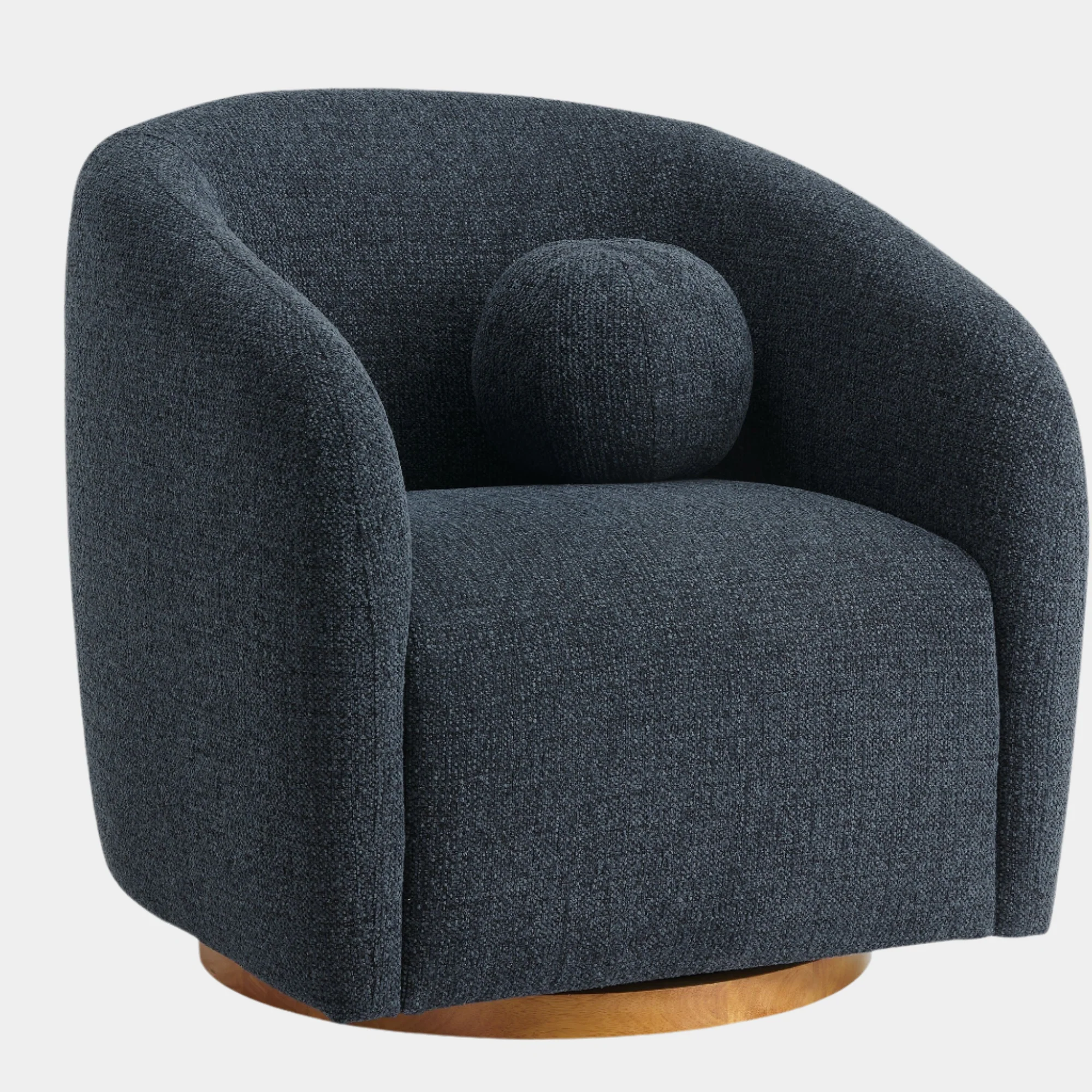 Holland Swivel Chenille Fabric Armchair - Image 10