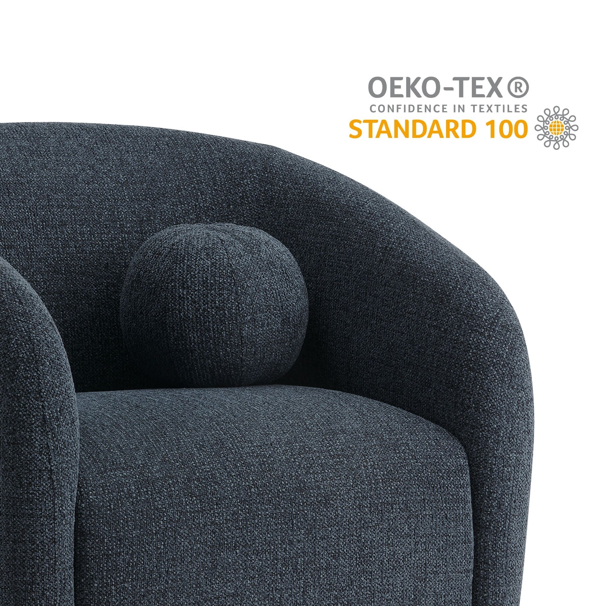 Holland Swivel Chenille Fabric Armchair - Image 17