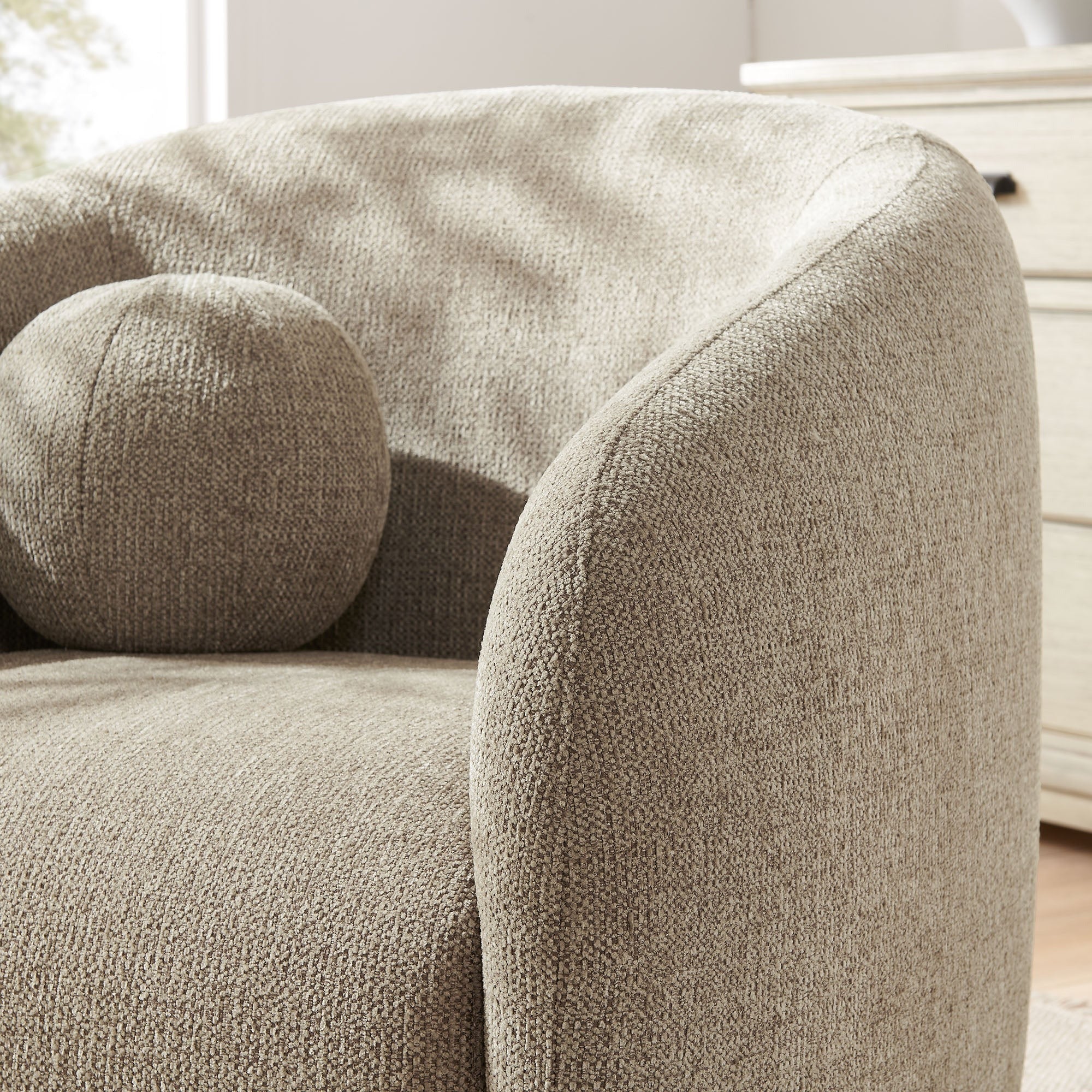 Holland Swivel Chenille Fabric Armchair - Image 22