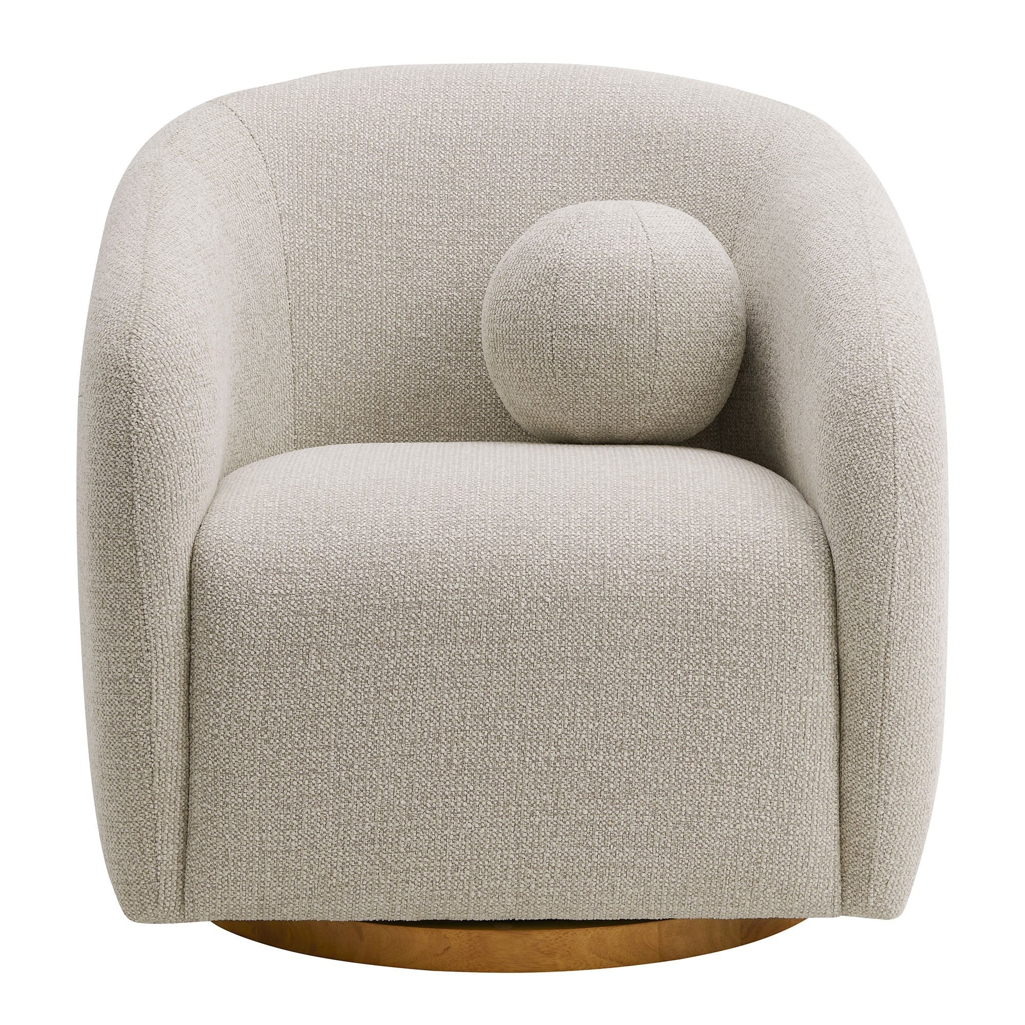 Holland Swivel Chenille Fabric Armchair - Image 6