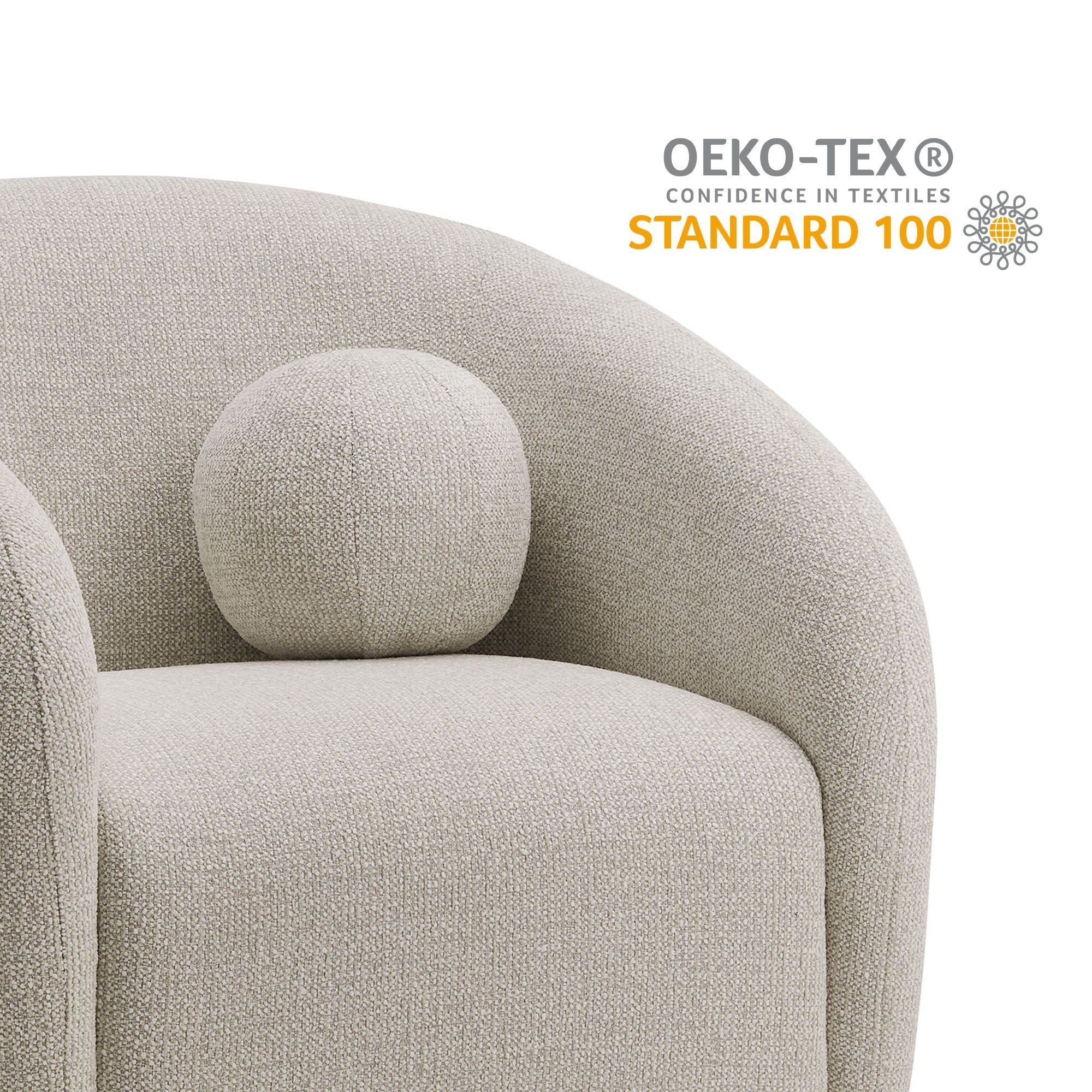 Holland Swivel Chenille Fabric Armchair - Image 8