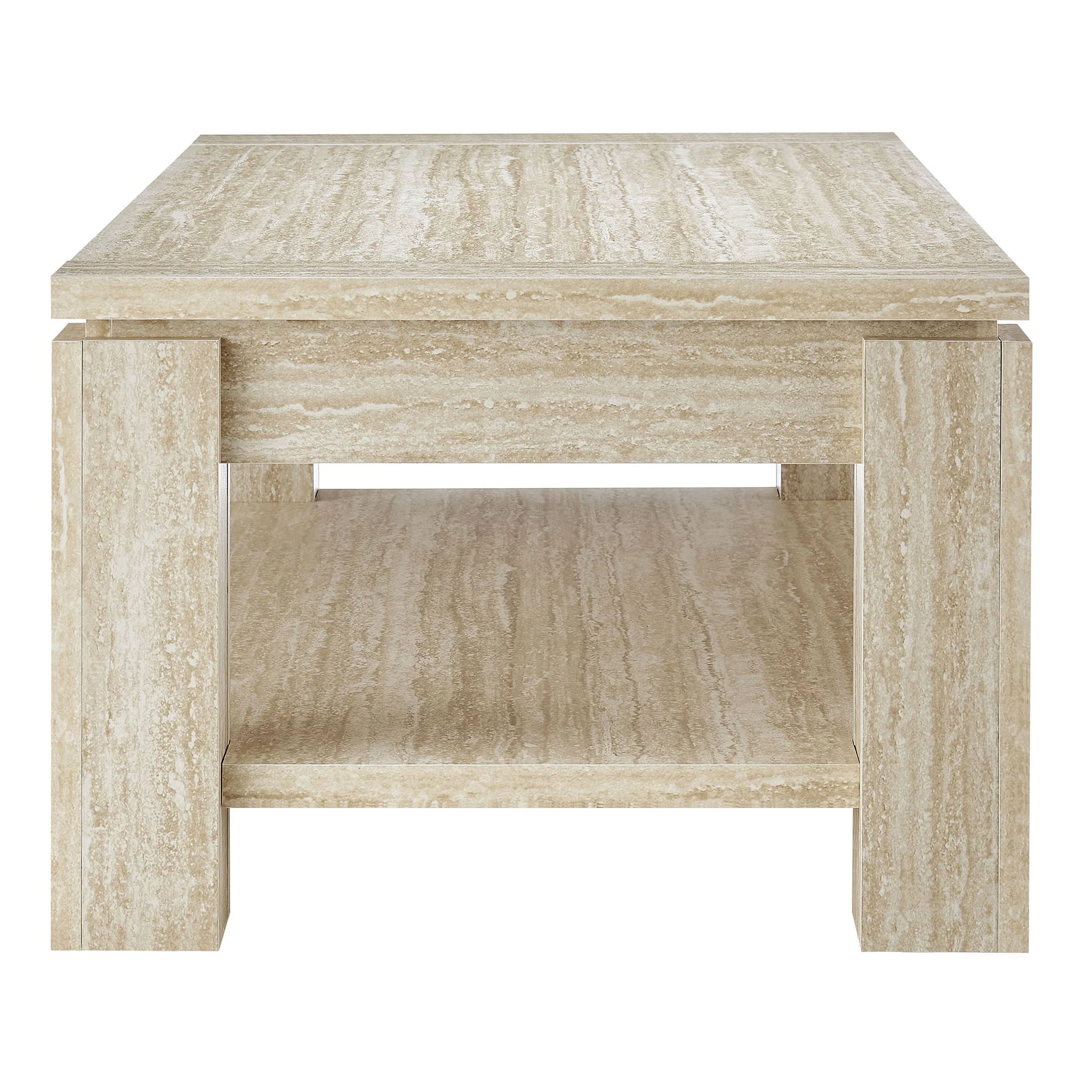Hollis Travertine Coffee Table in Travertine - Image 4