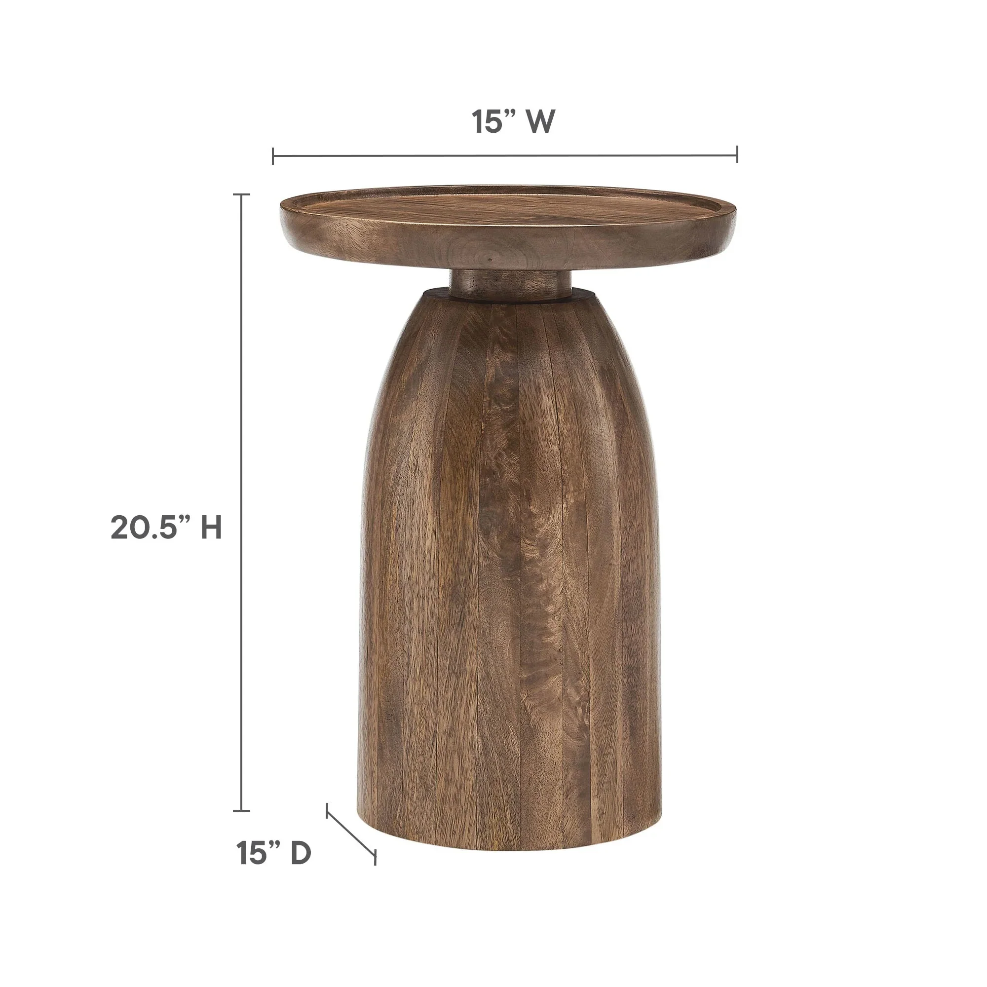 Holloway Round Wood Side Table - Image 14