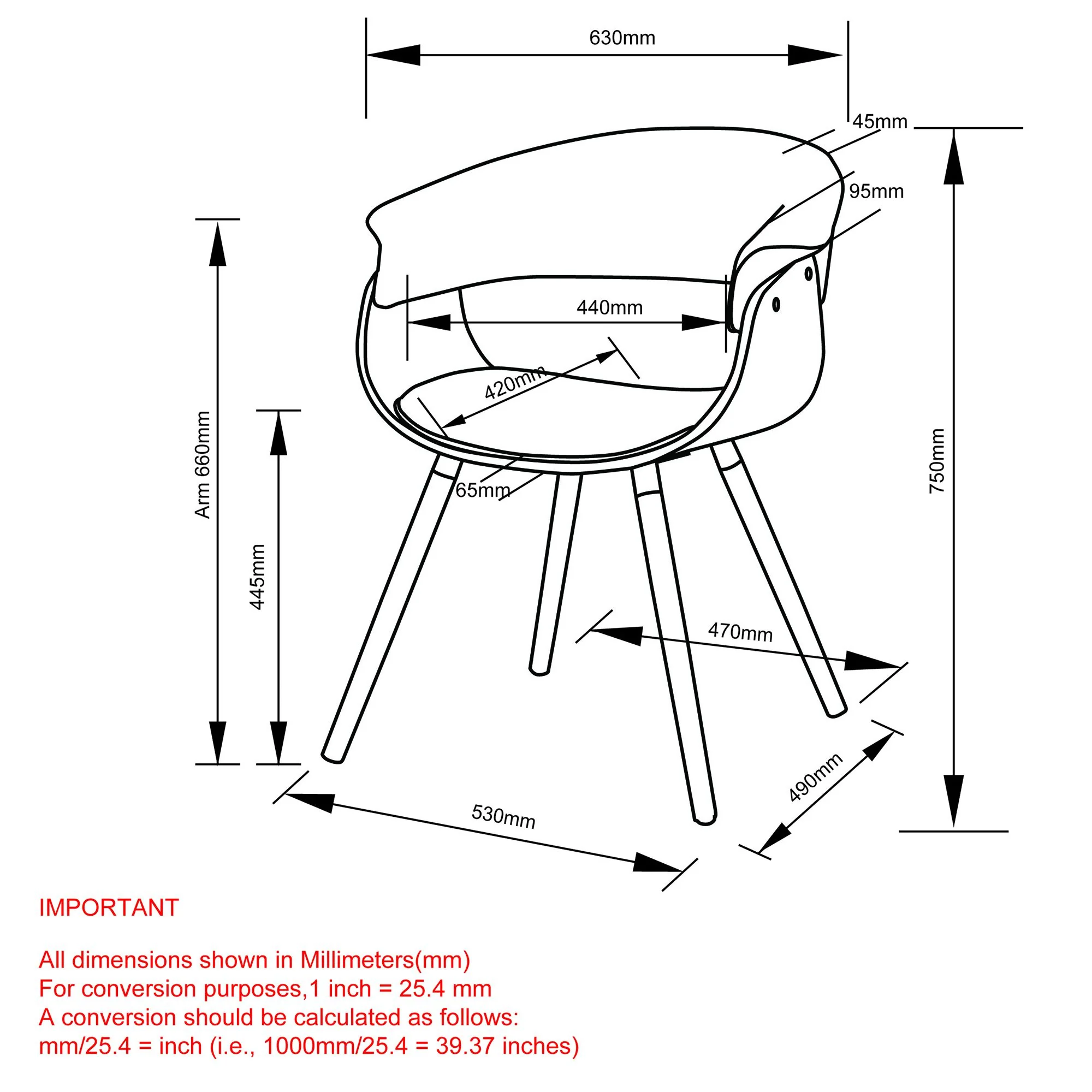 Holt Accent/Dining Chair in Grey and Walnut - Image 8