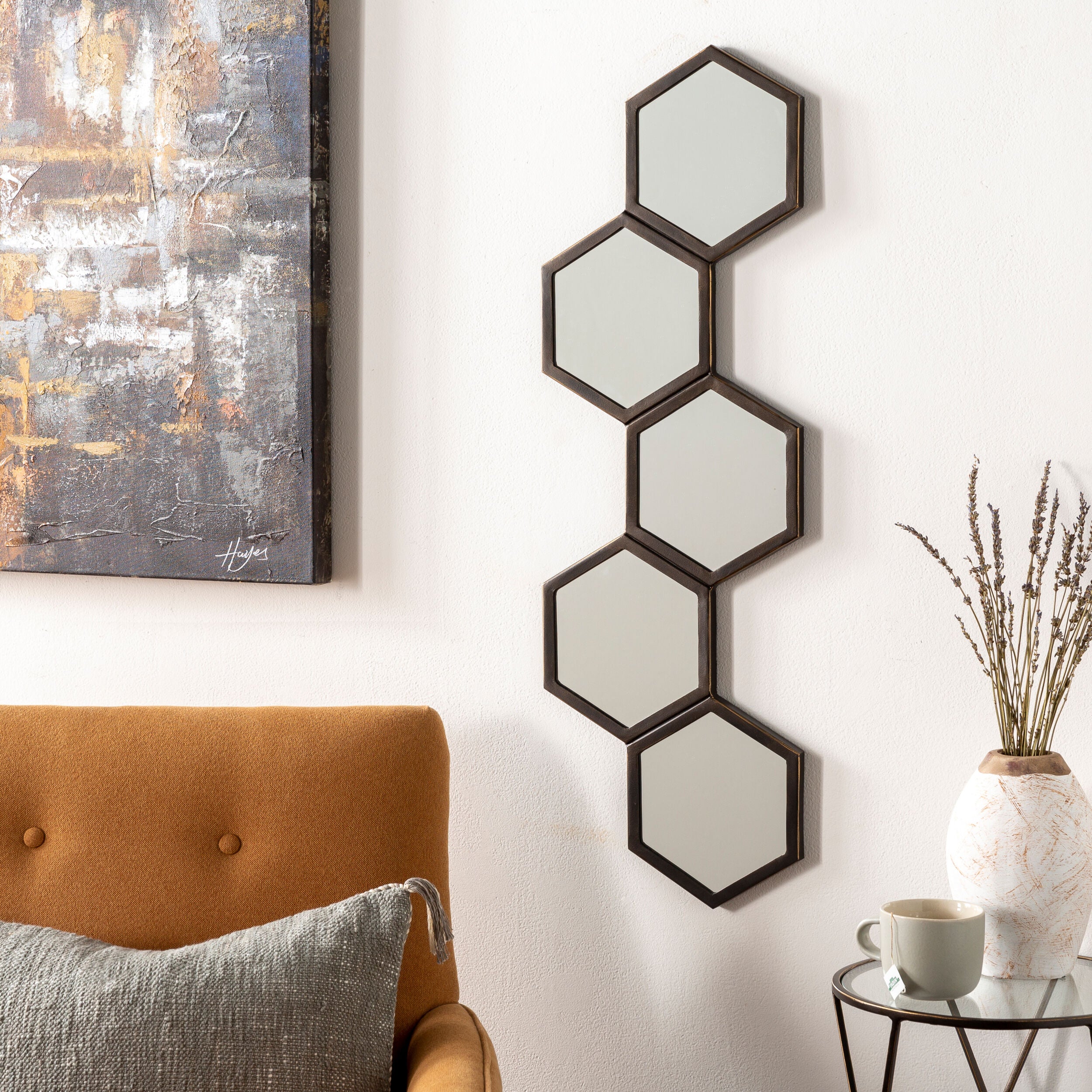 Honeycomb Accent Mirror - Image 7