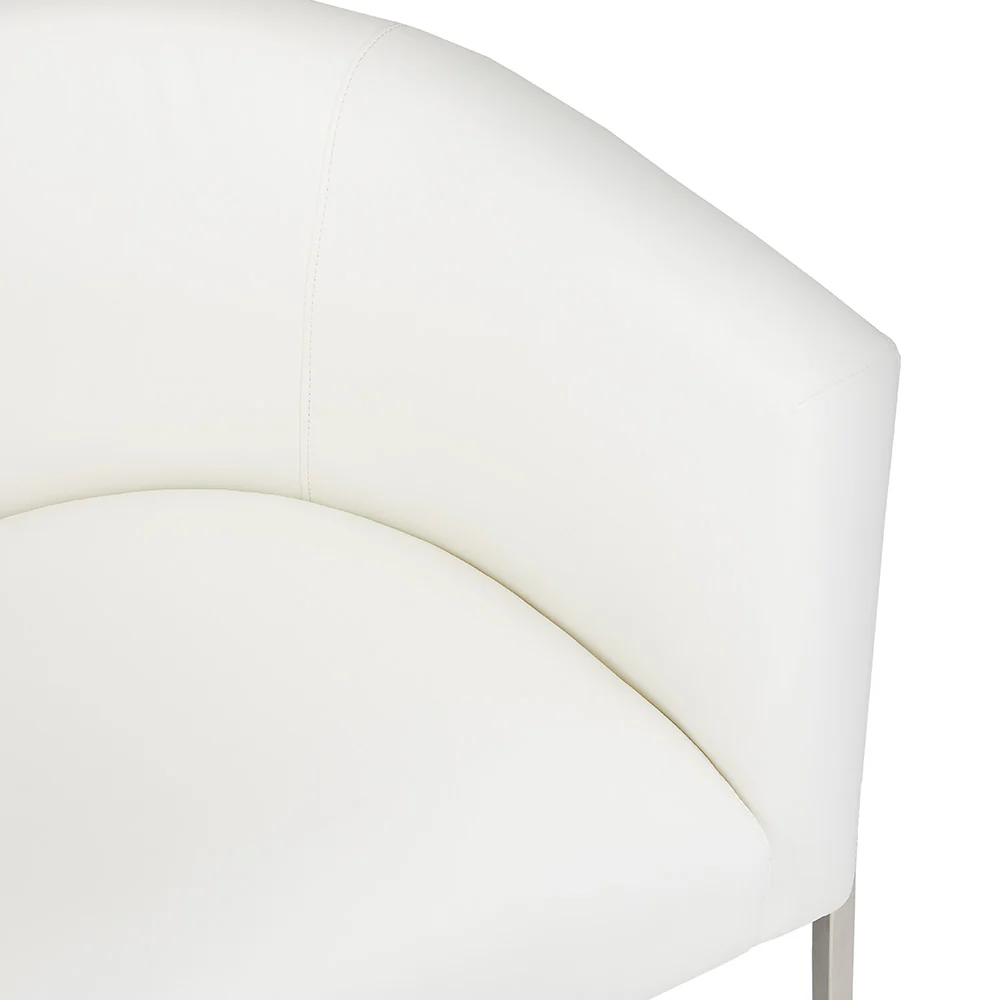 Honeycomb Chair: White Leatherette - Image 4